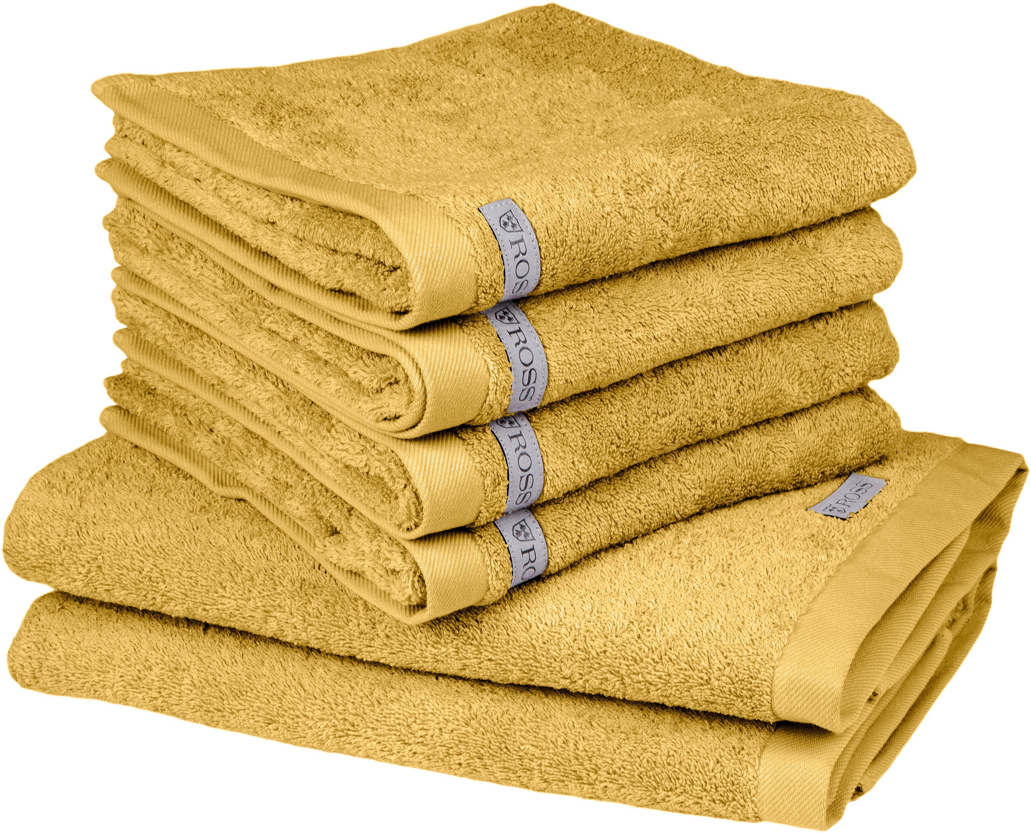 ROSS Handdoekenset Sinfonie bevat: handdoeken en badhanddoeken (set, 6-delig) handdoeken geel
