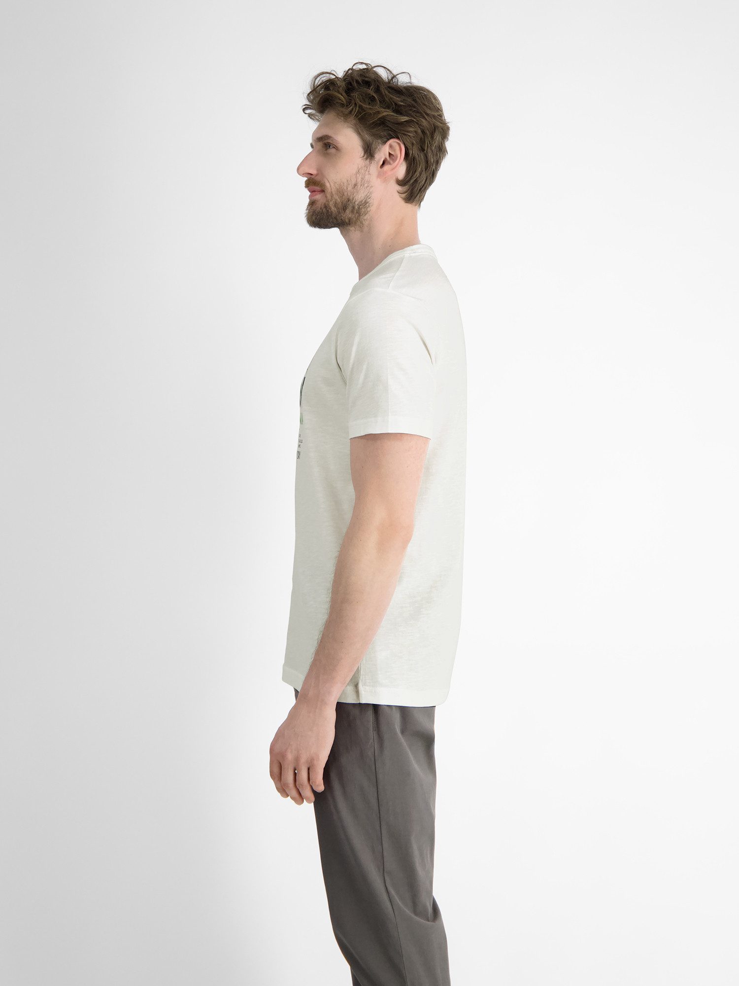 Lerros T-shirt LERROS heren T-shirt met borst-print