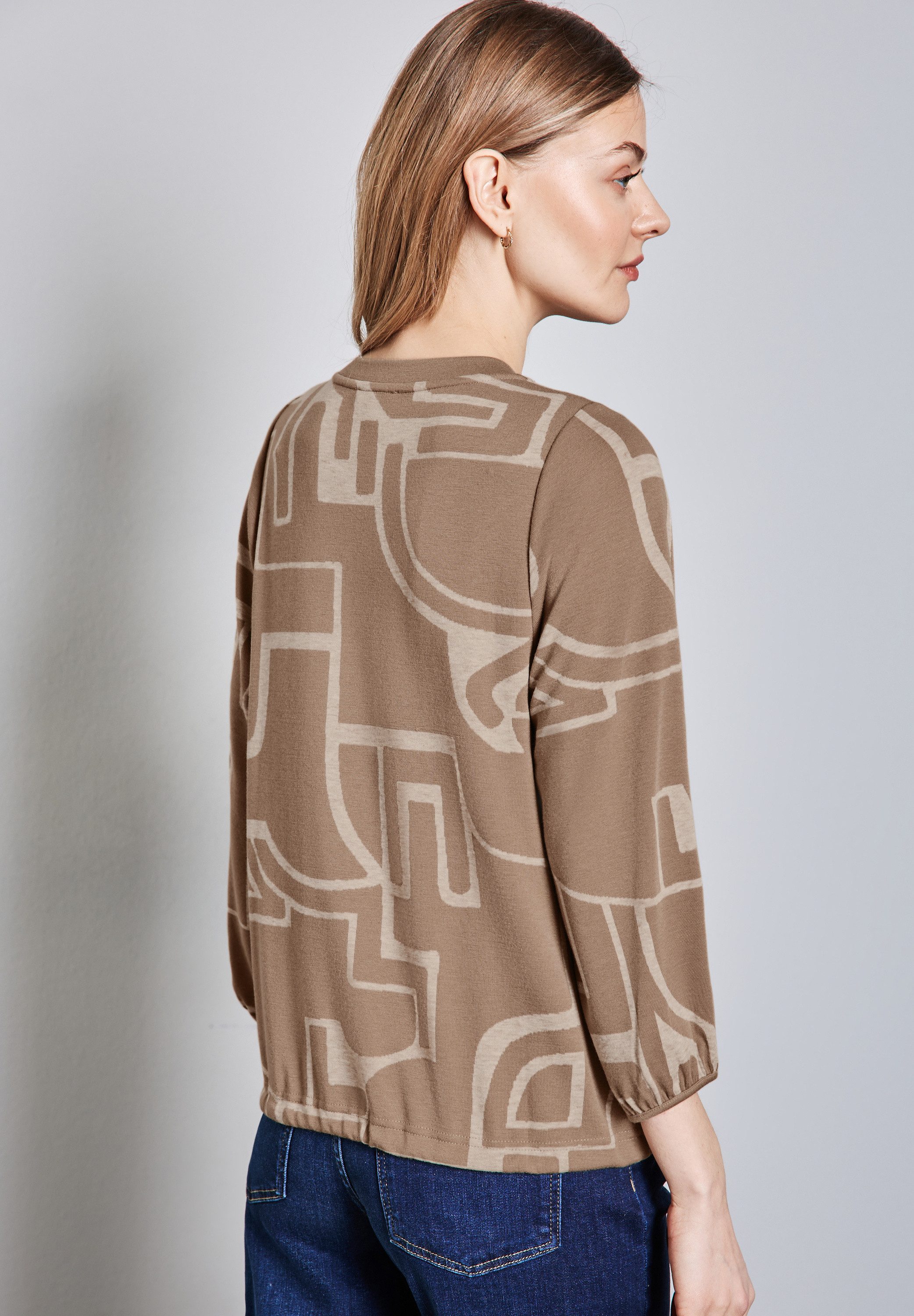 STREET ONE Trui met ronde hals met print all-over