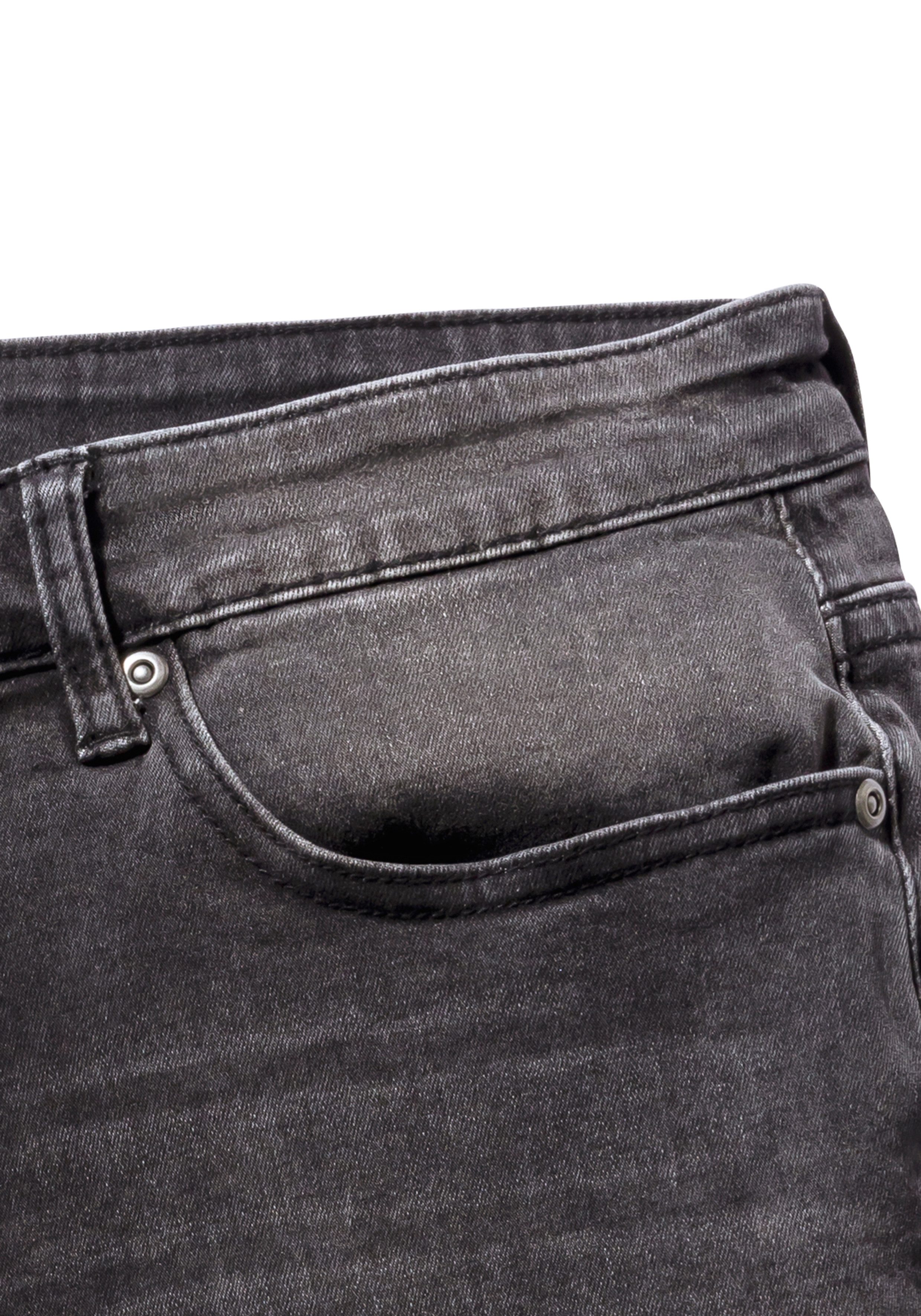 John Devin Jeansshort 5-pocketshort in elastische denimkwaliteit