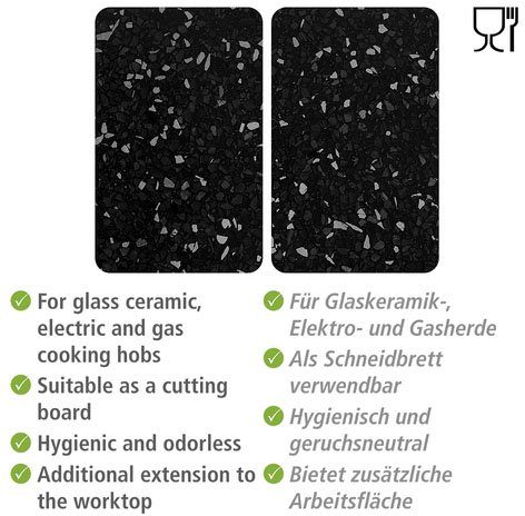 WENKO Kookplaatdeksel Universeel model Terrazzo (set, 2-delig)