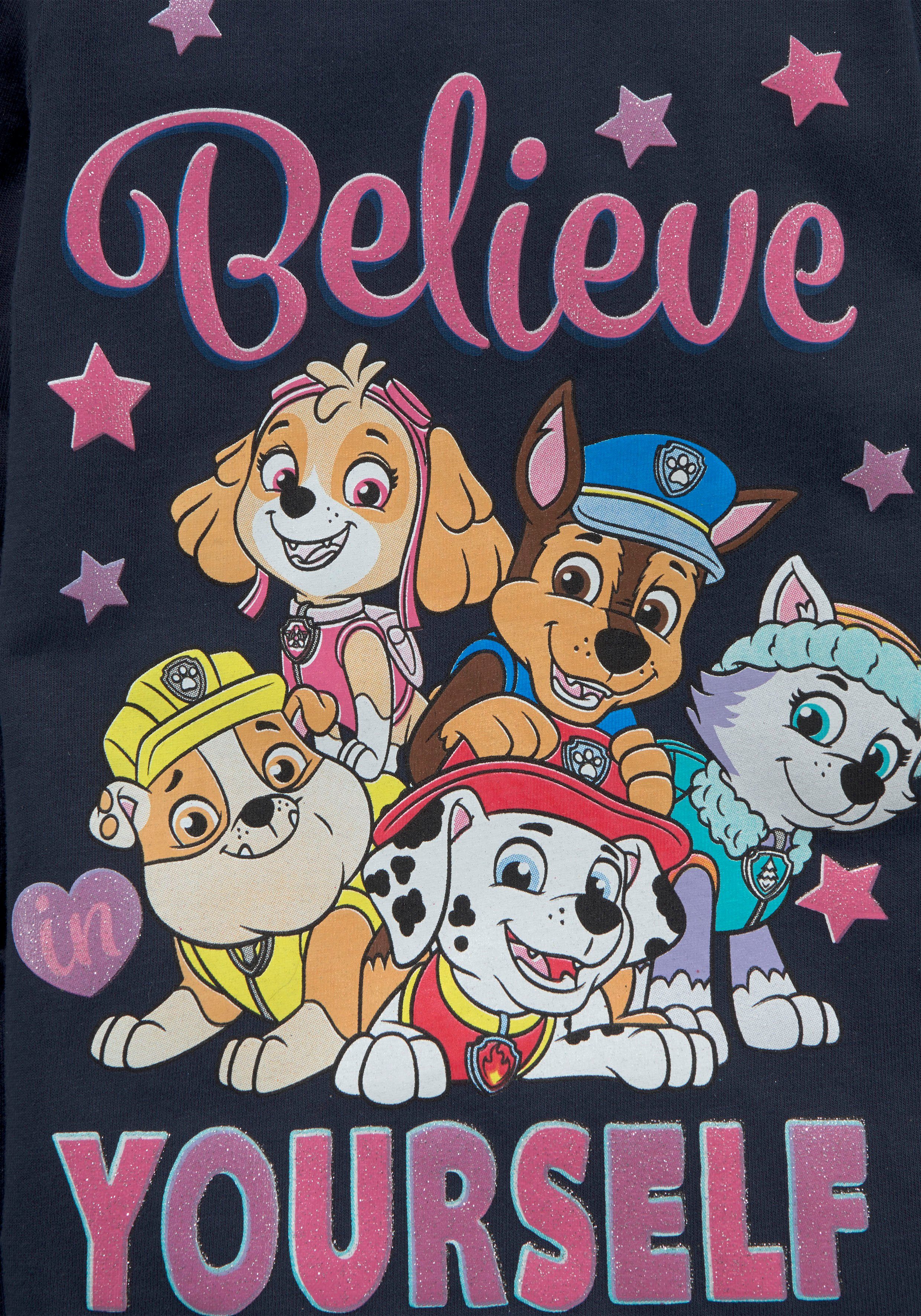 PAW PATROL Shirt met lange mouwen Opschrift met PAW PATROL-team