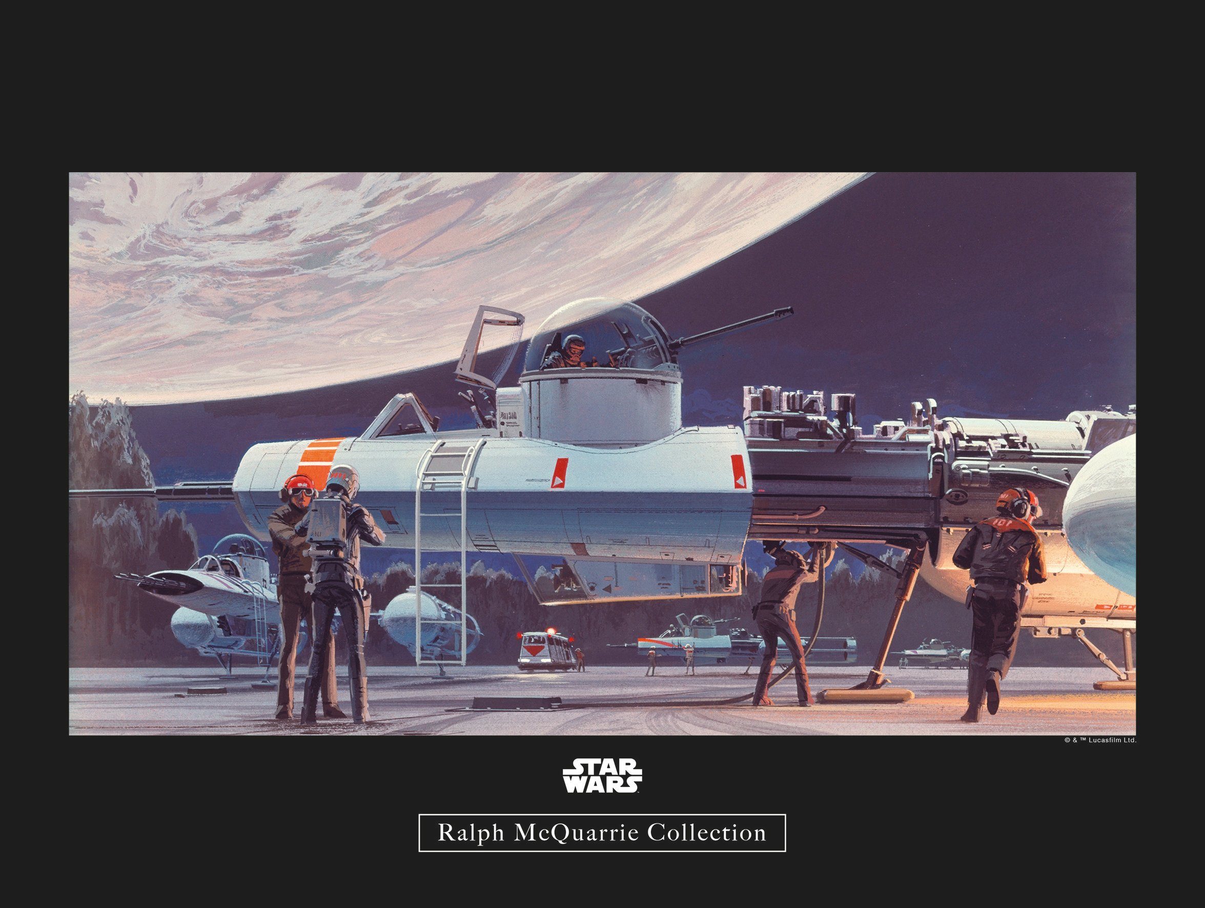 Komar wanddecoratie Star Wars Classic RMQ Yavin Hangar, zonder lijst