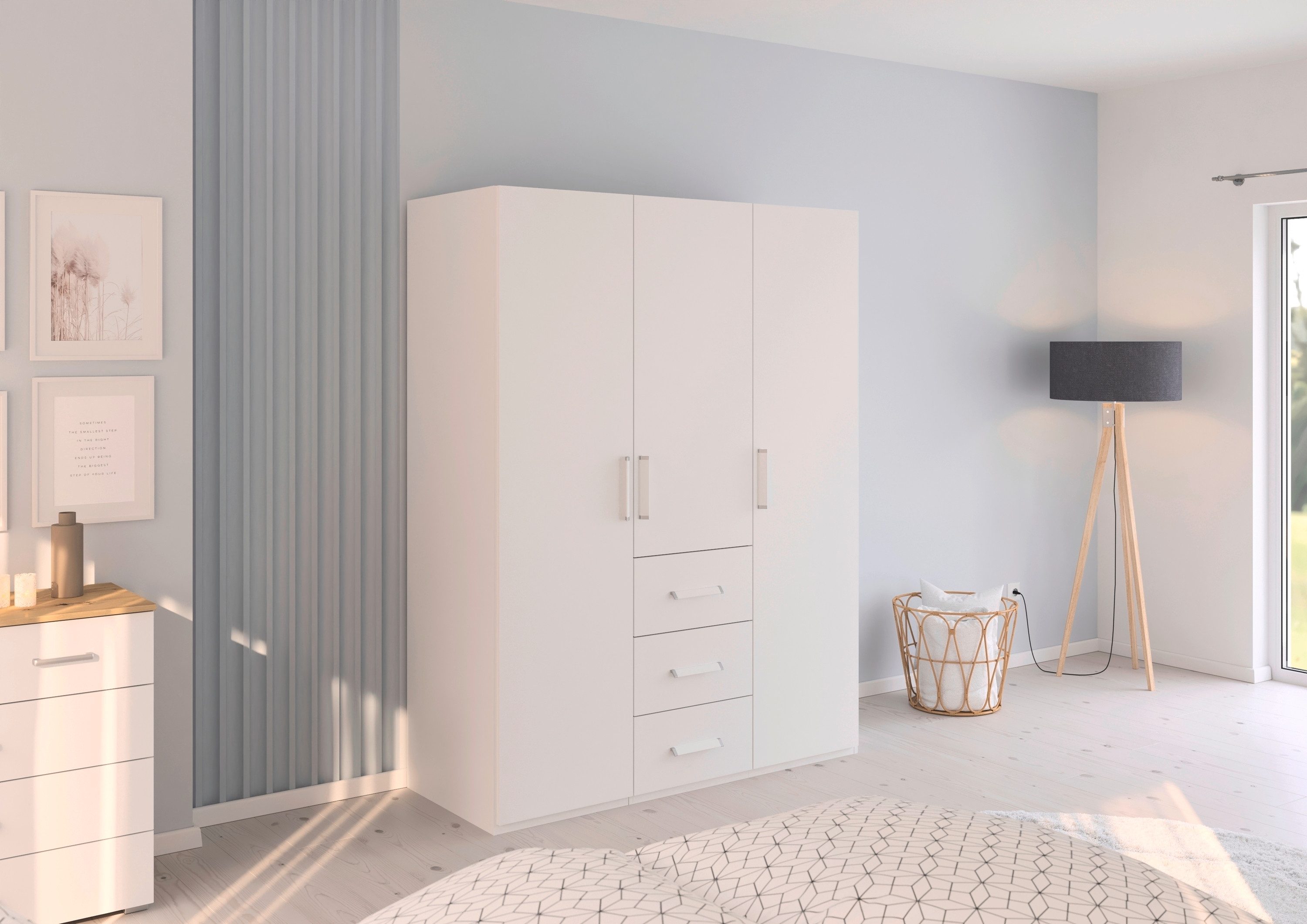 rauch Draaideurkast Kledingkast Kast Garderobe Slaapkamerkast EVELYN in elegante stijl met lades 3 breedtes en 2 hoogtes made in germany