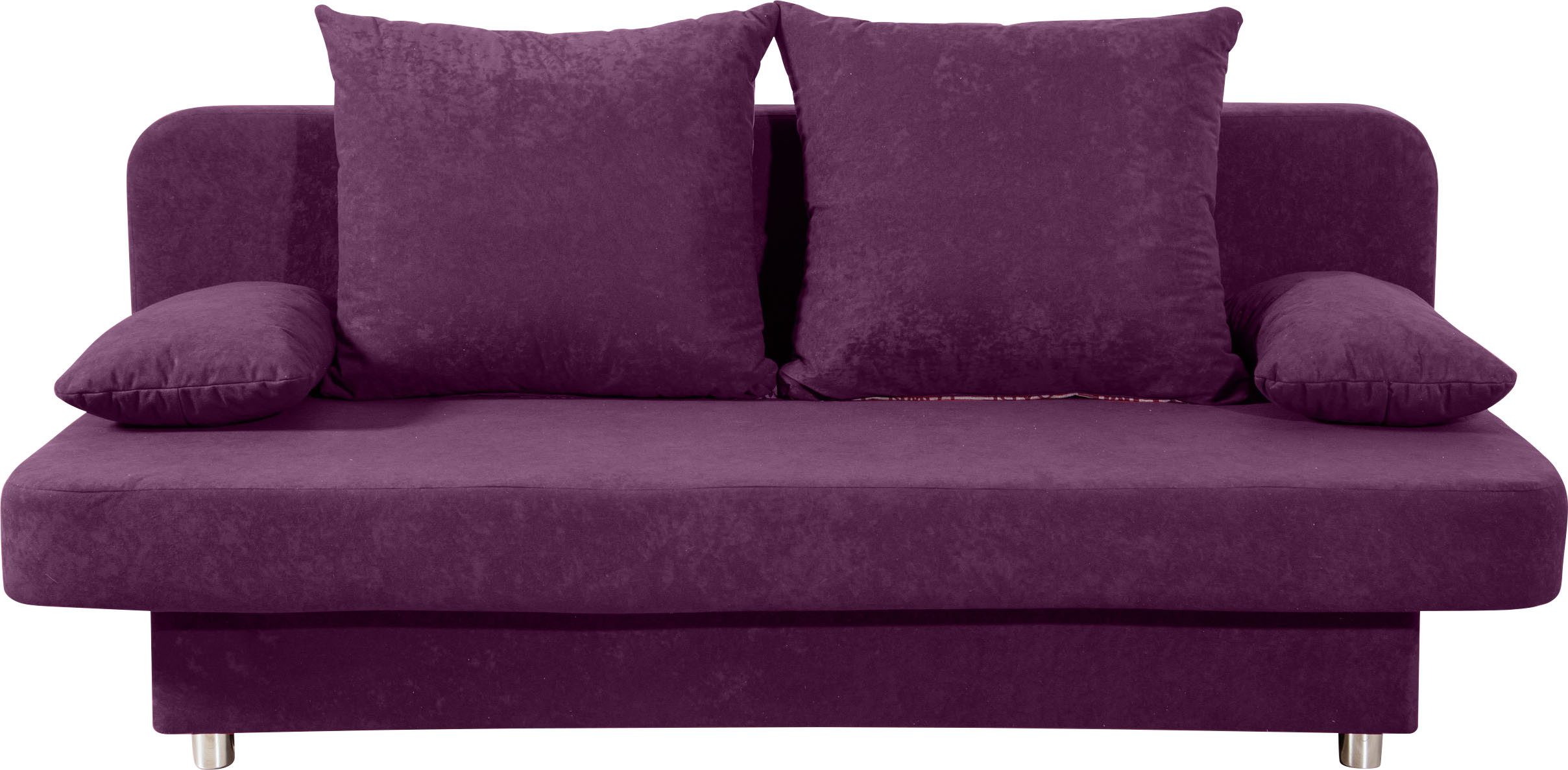 COLLECTION AB Slaapbank ULLA inclusief bedfunctie en opbergruimte Slaapbank, bedfunctie, bedlade, incl. rugkussens, armleuningkussens