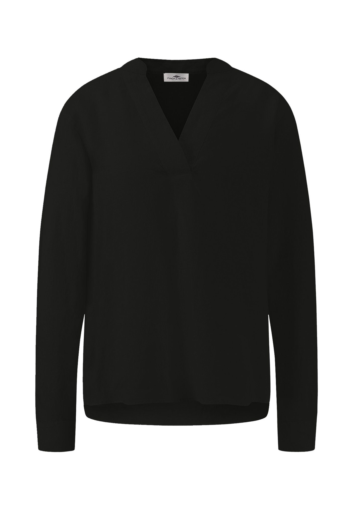 FYNCH-HATTON Blouse met lange mouwen met v-hals dames blouses maat 42 zwart