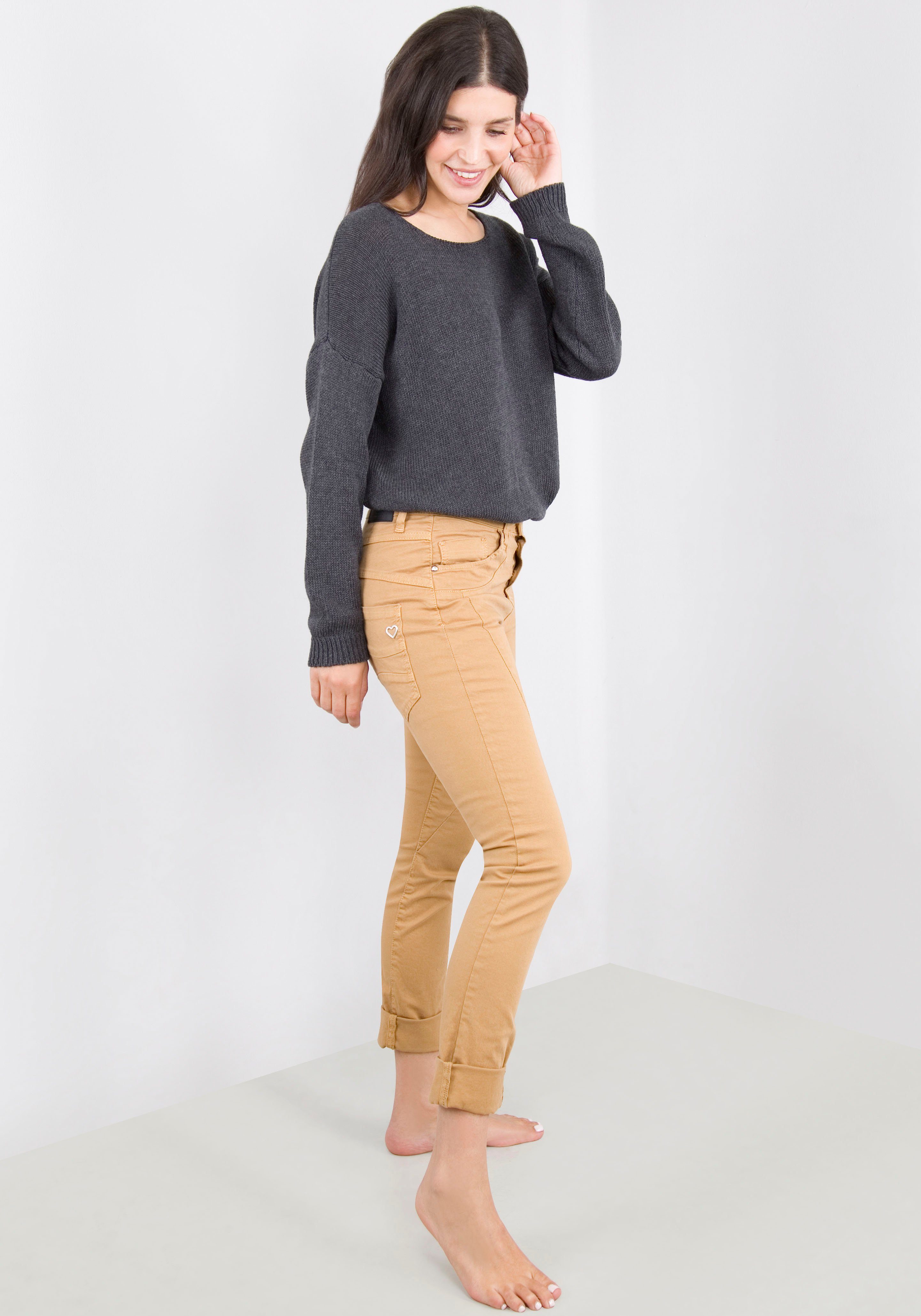 Please Jeans Skinnybroek Met bijzondere knoopsluiting