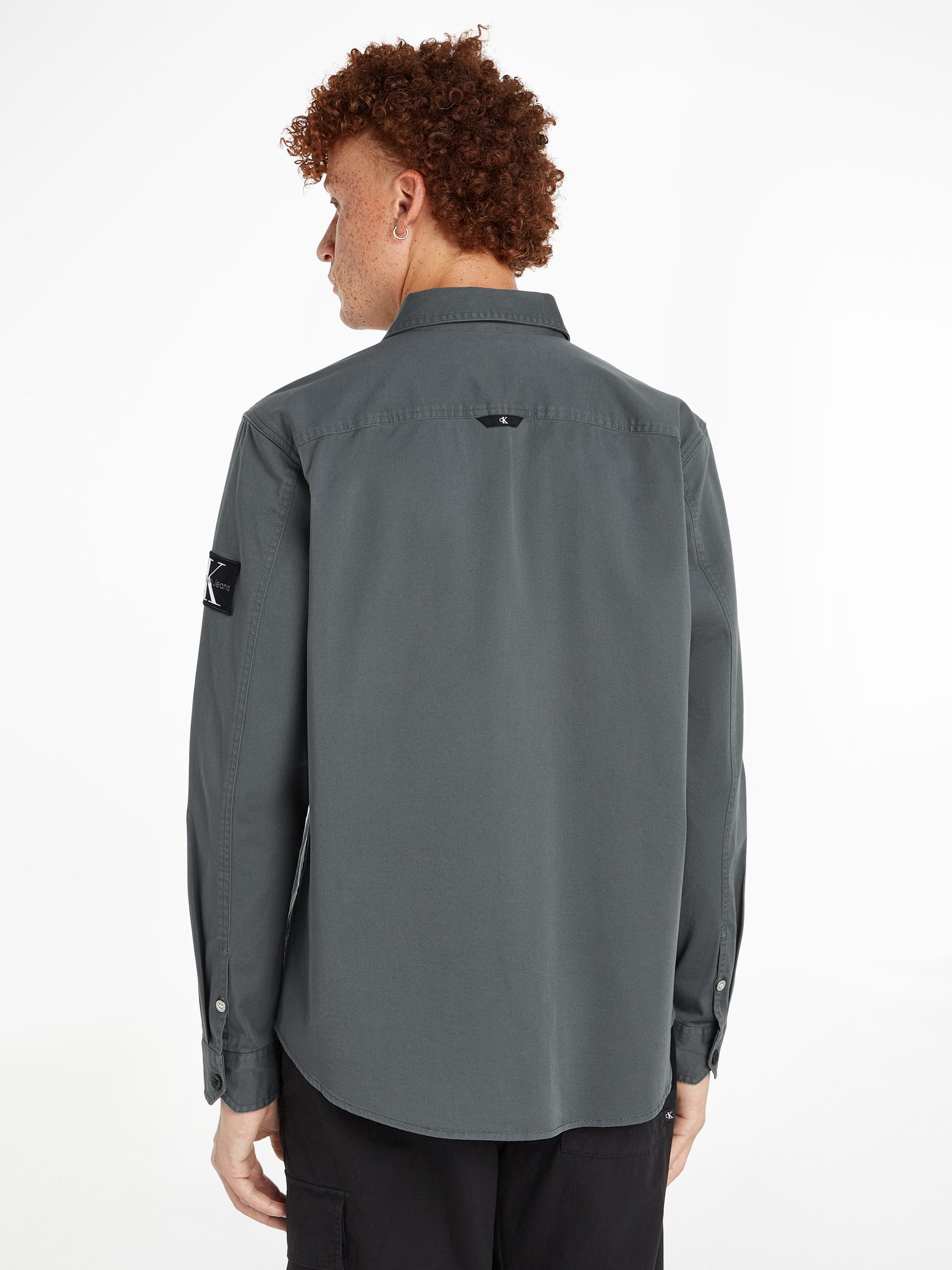 Calvin Klein Overhemd met lange mouwen MONOLOGO BADGE RELAXED SHIRT