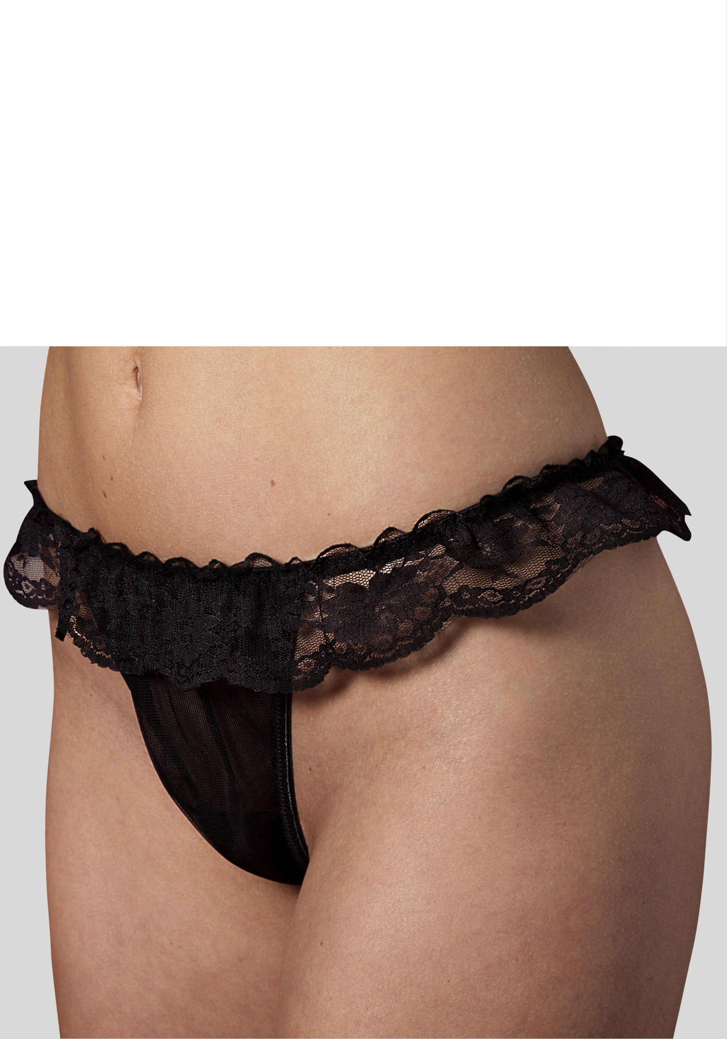 petite fleur gold String met kant