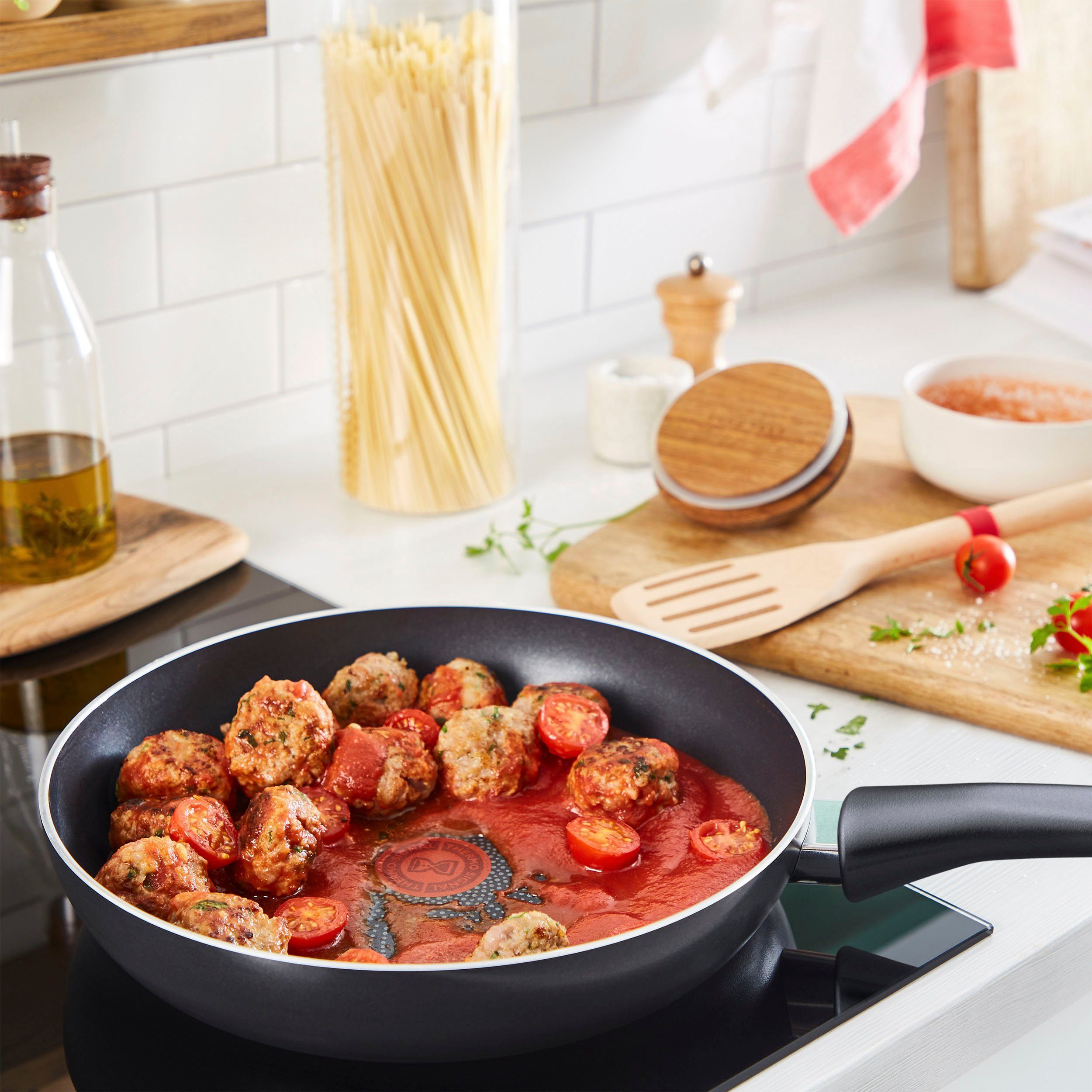 Tefal Koekenpan Generous Cook Thermo-signaal-temperatuurindicator, voor alle kookplaten inclusief inductie (1-delig)