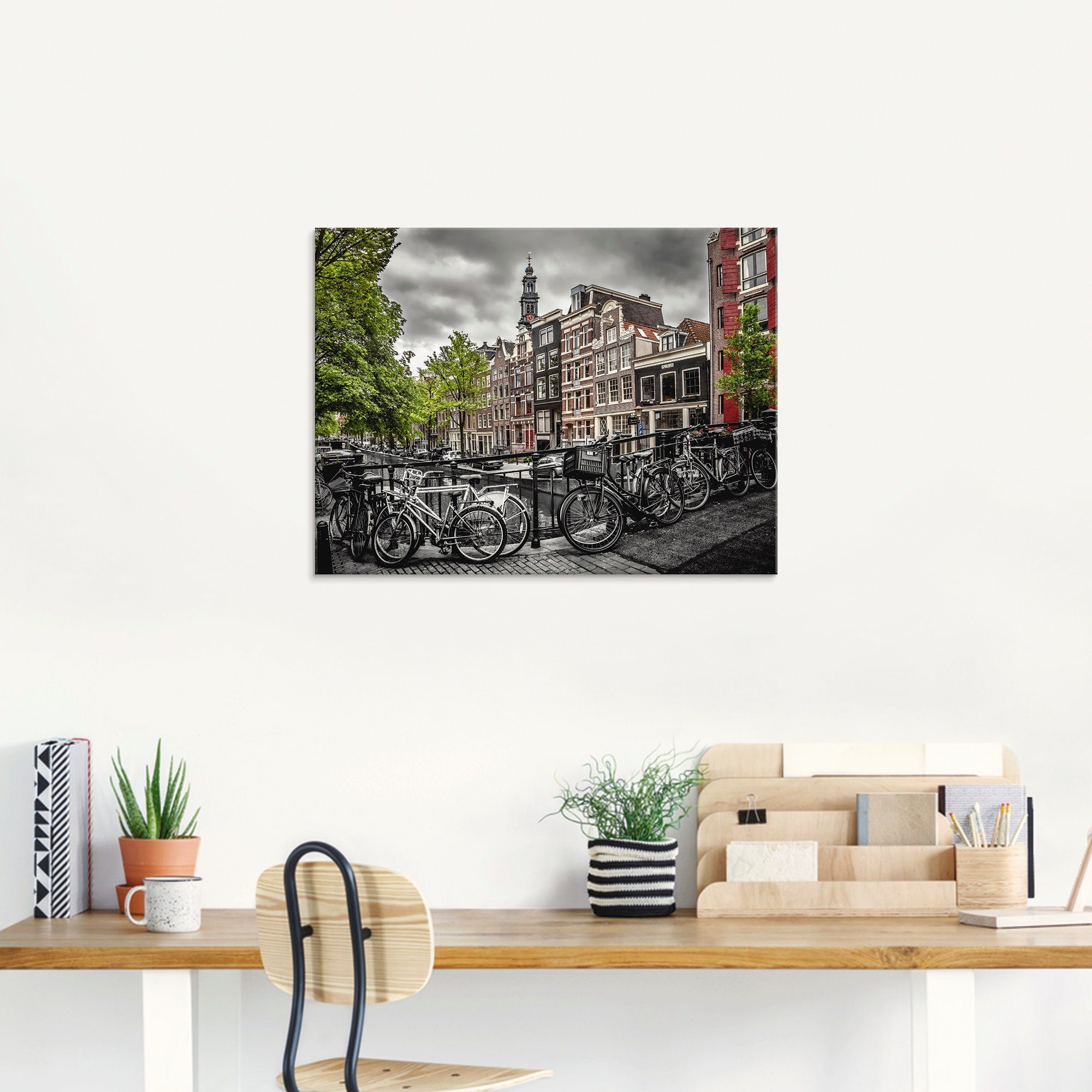 Artland Print op glas Amsterdam Bloemgracht I