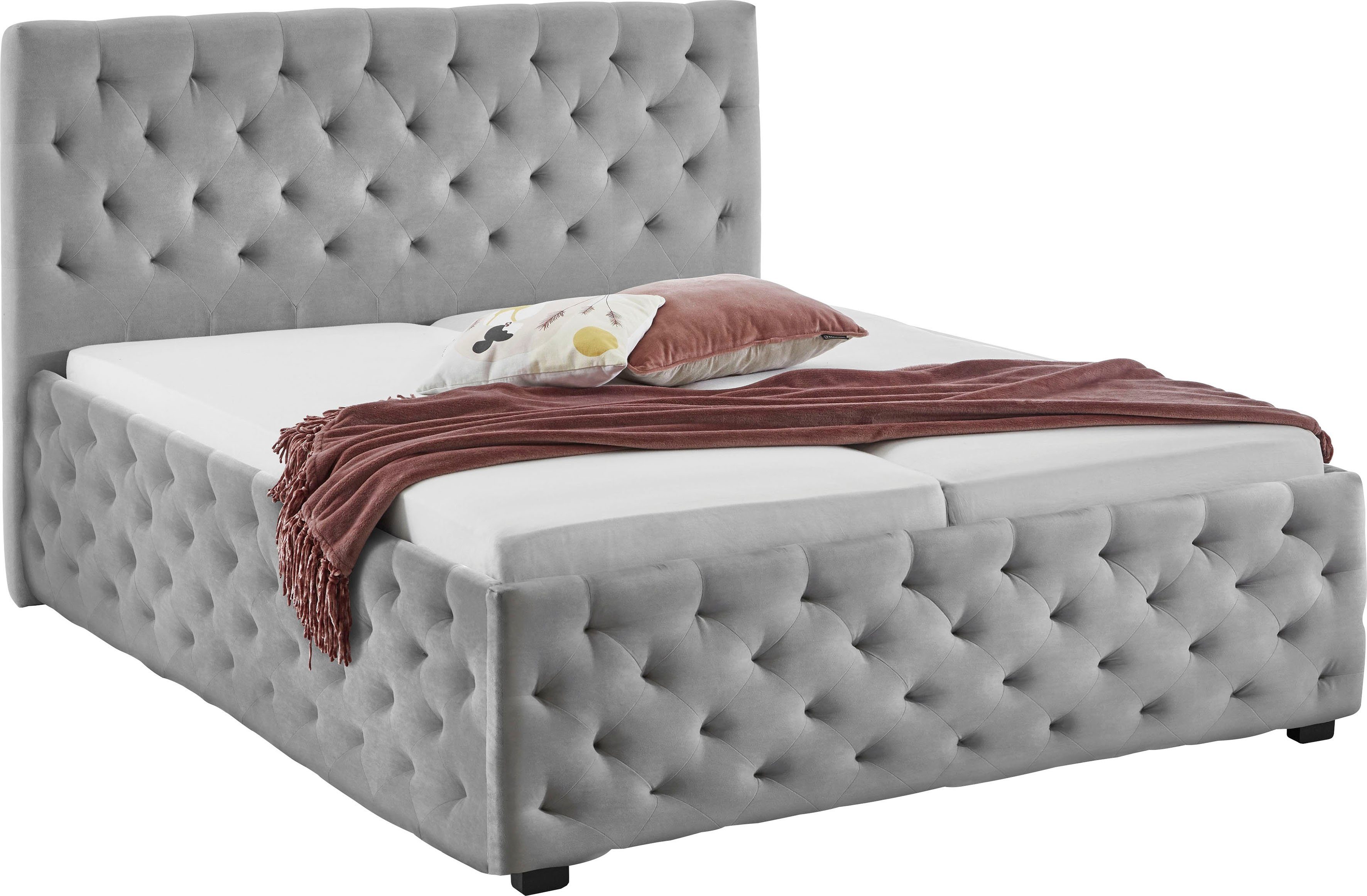 Relita Gestoffeerd bed in chesterfield-look, naar keuze ligoppervlak 140 cm of 180 cm breed