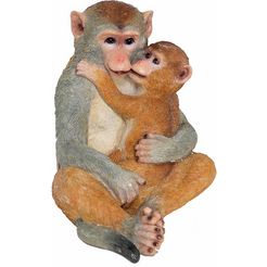 casa collection by jaenig dierfiguur aap met jongen op arm (1 stuk) oranje
