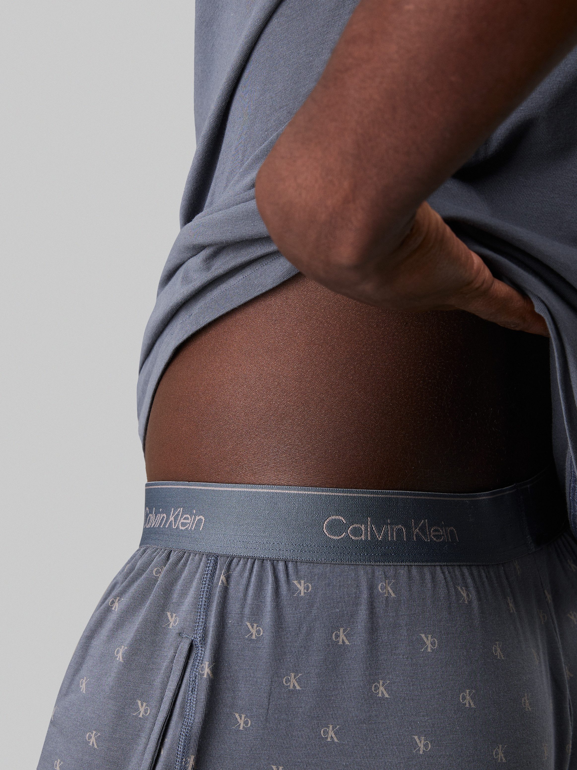 Calvin Klein Shortama S S SHORT SET met bedrukte shorts (set 2-delig)