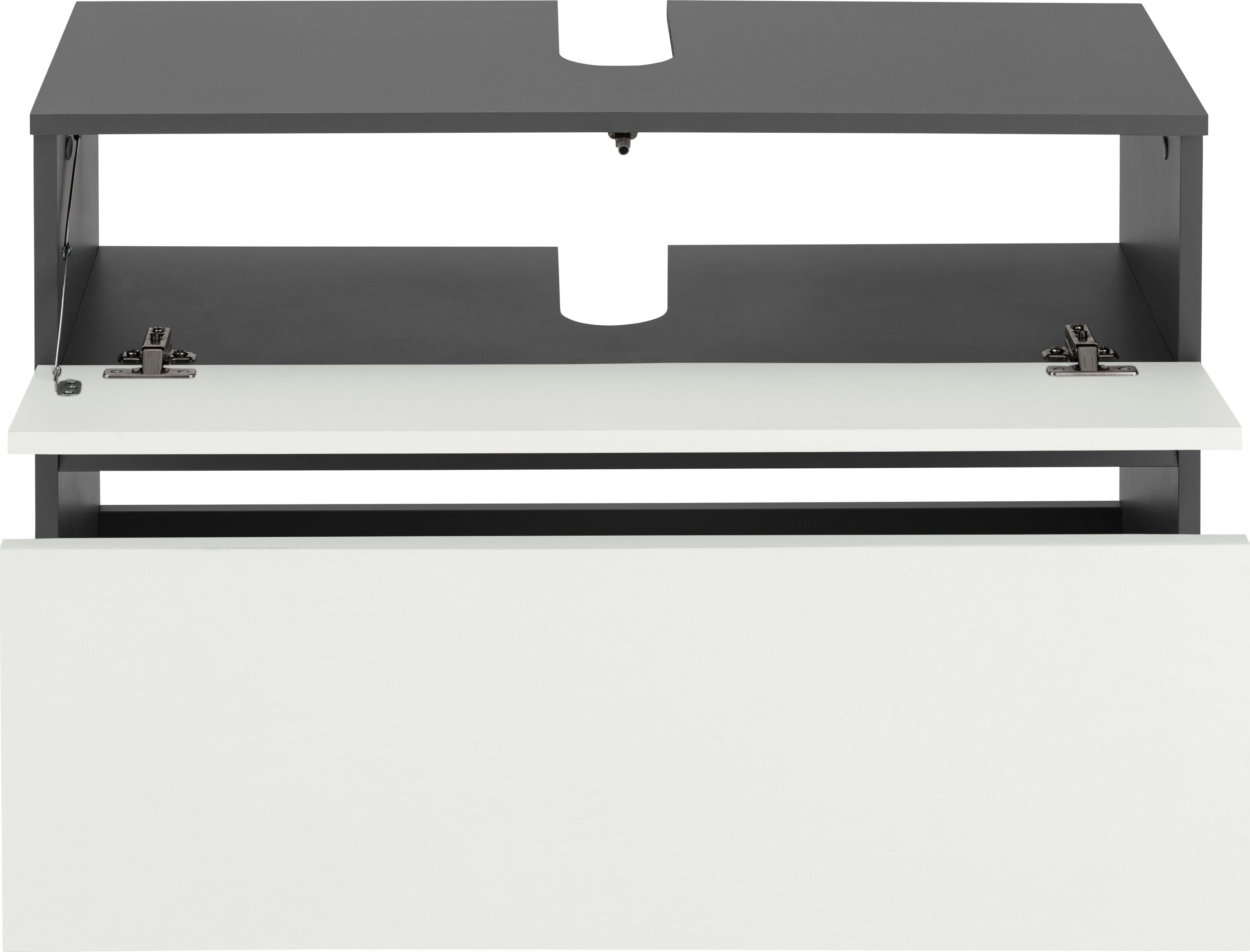 Home affaire Wastafelonderkast Wisla Sifon uitsparing, push-to-open functie, breedte 80 cm, hoogte 55 cm