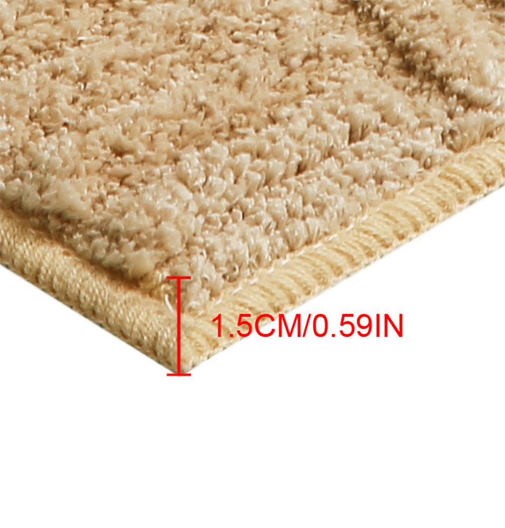 my home Badmat Ognon, Scandi, Boho, modern patroon Badkleed, uni-kleuren, hoog-laag effect (1 stuk)