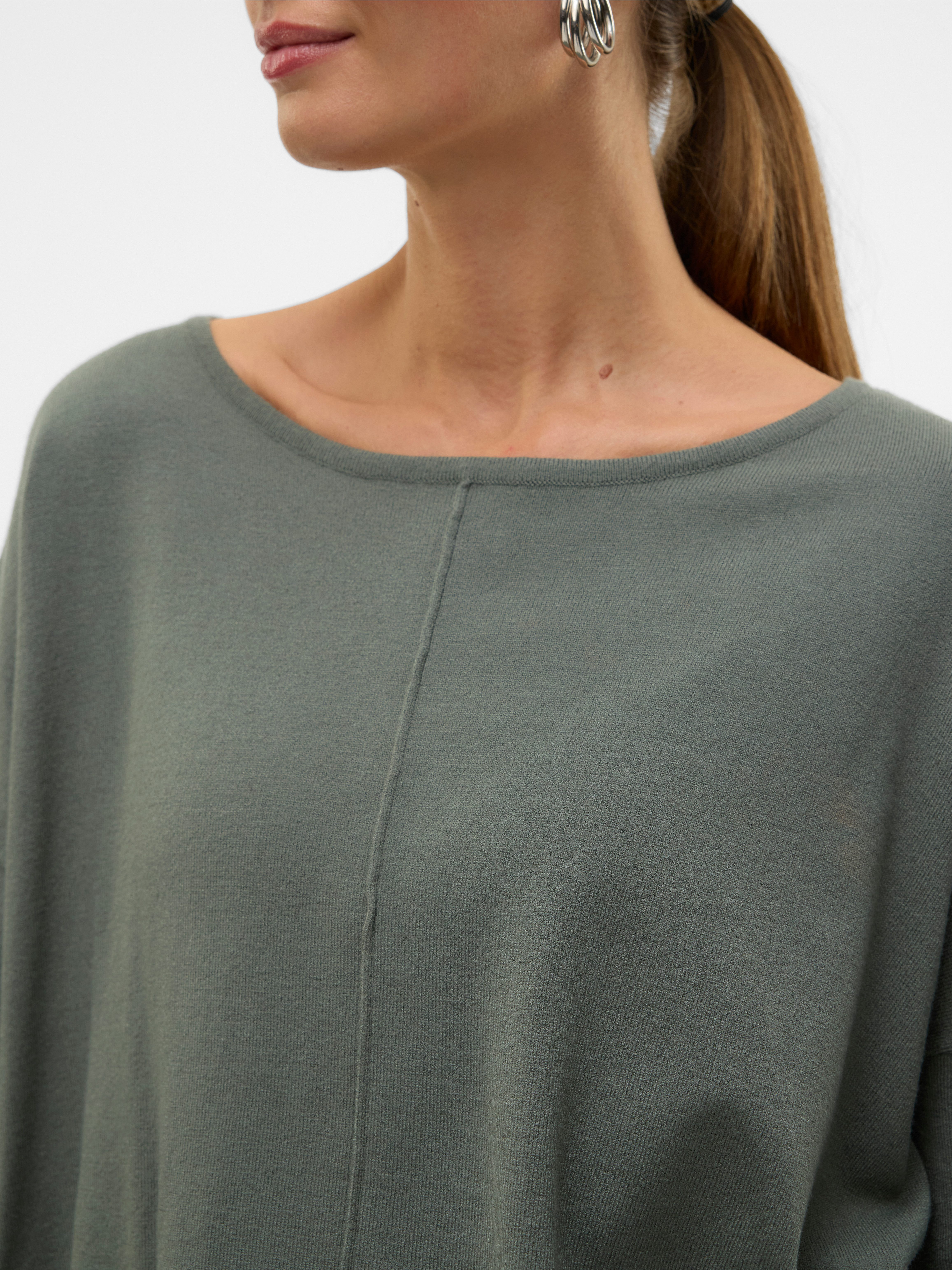 Vero Moda Trui met ronde hals VMBREEZE AURA LS ZIPPER BLOUSE NOOS