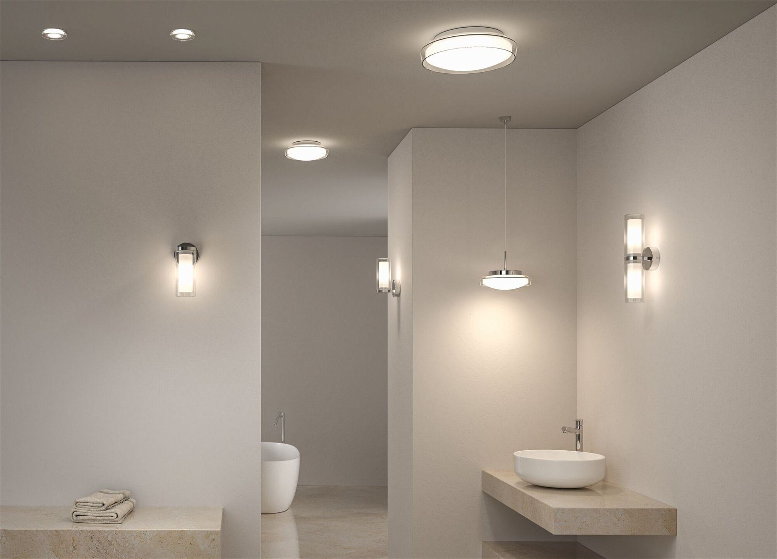 Paulmann Plafondlamp Selection Bathroom Luena IP65 max. 1x35W Wit Glas/Metaal