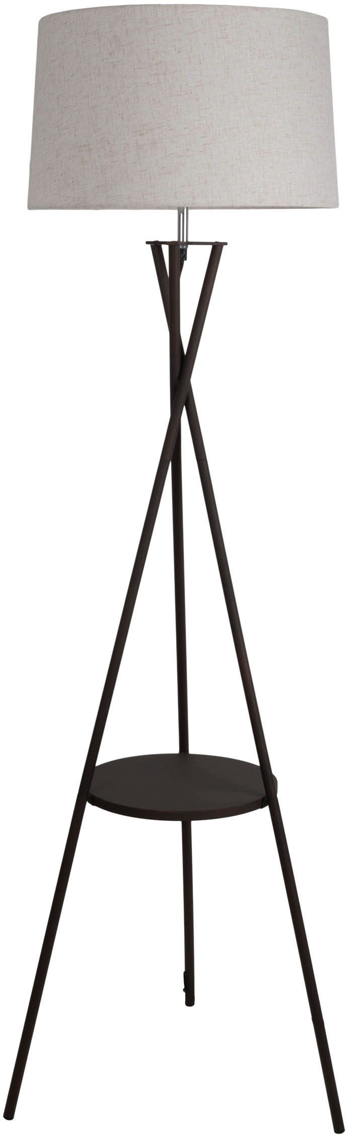 näve Staande lamp Tora met geïntegreerde tafel, frame roest, aansluiting zwart, excl. 1x e27 (1 stuk)