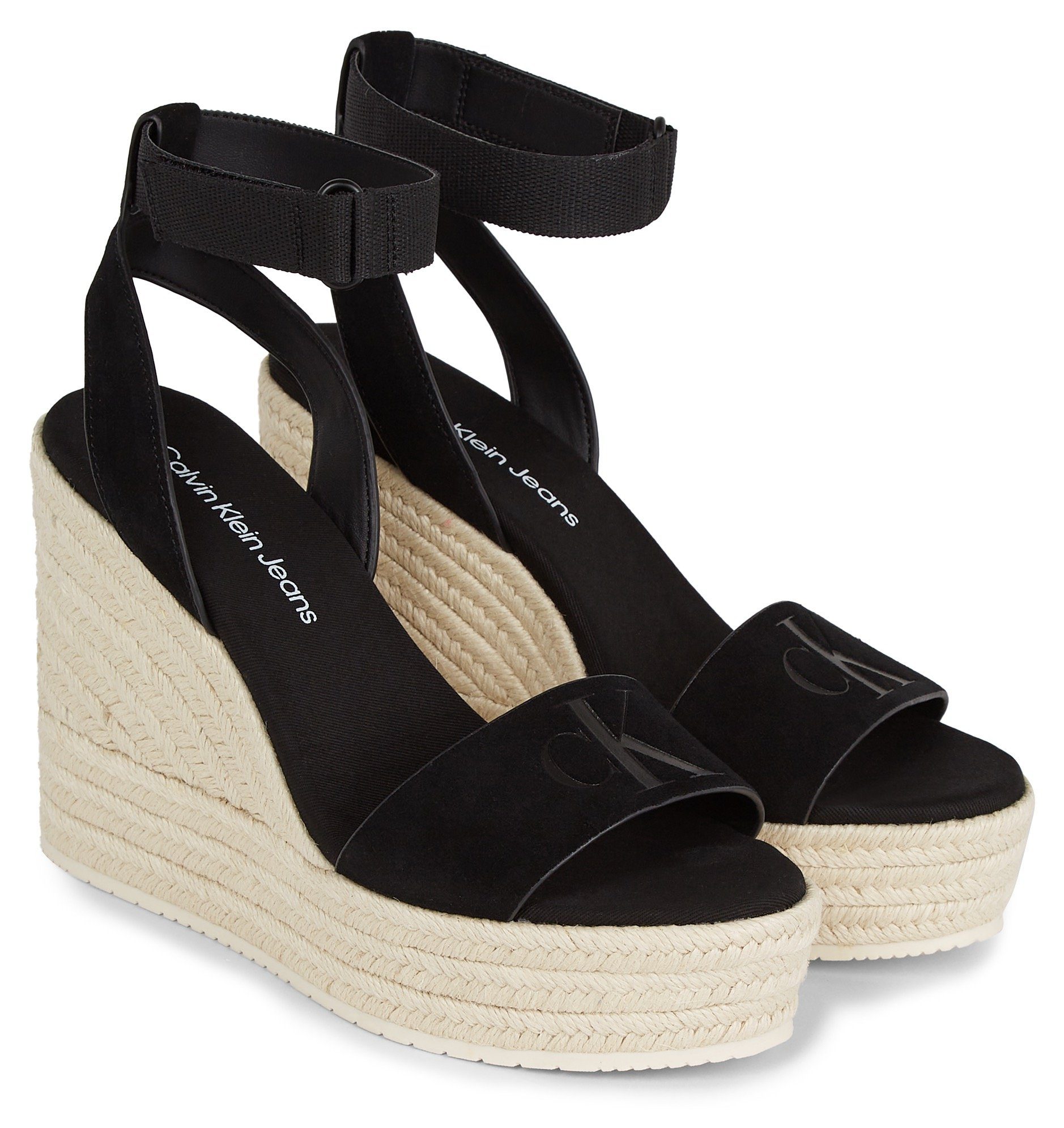 Calvin Klein Sleehaksandaaltjes WEDGE SANDAL SU MG BTW zomerschoen, sandaal, sleehak, met...