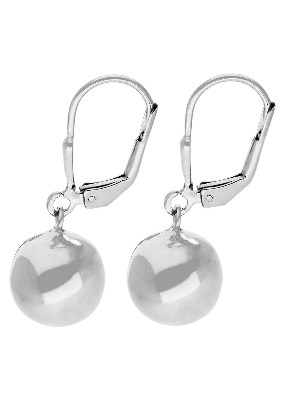 Firetti Paar oorhangers Sieraad cadeau zilver 925 oorbellen patentbeugel bol