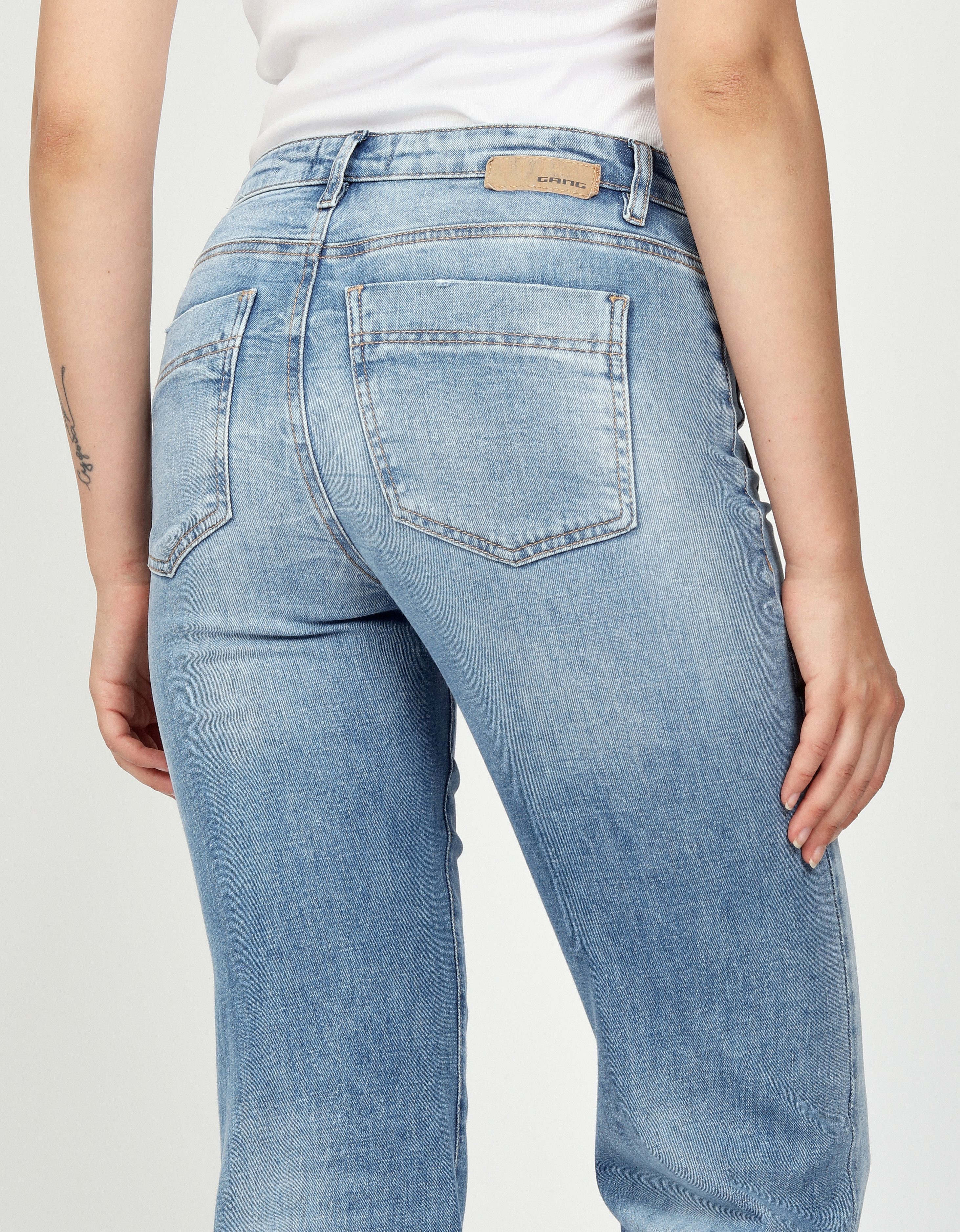 GANG Bootcut jeans 94 JESSI FLARED met trendy luipaardmotief
