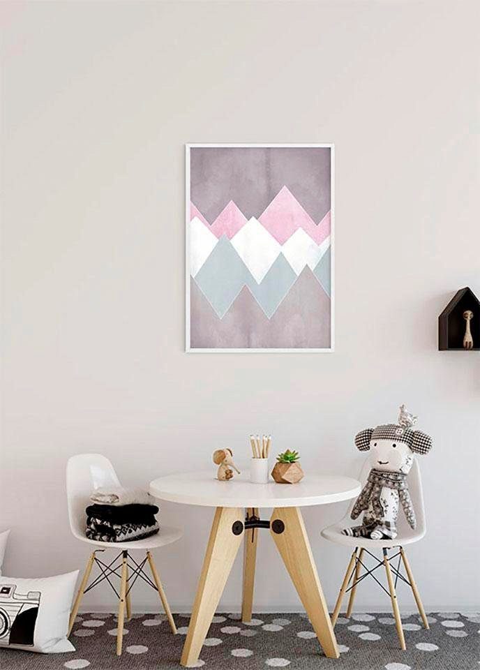 Komar Wanddecoratie Sunrise Mountain Gentle Wanddecoratie - zonder lijst (1 stuk)