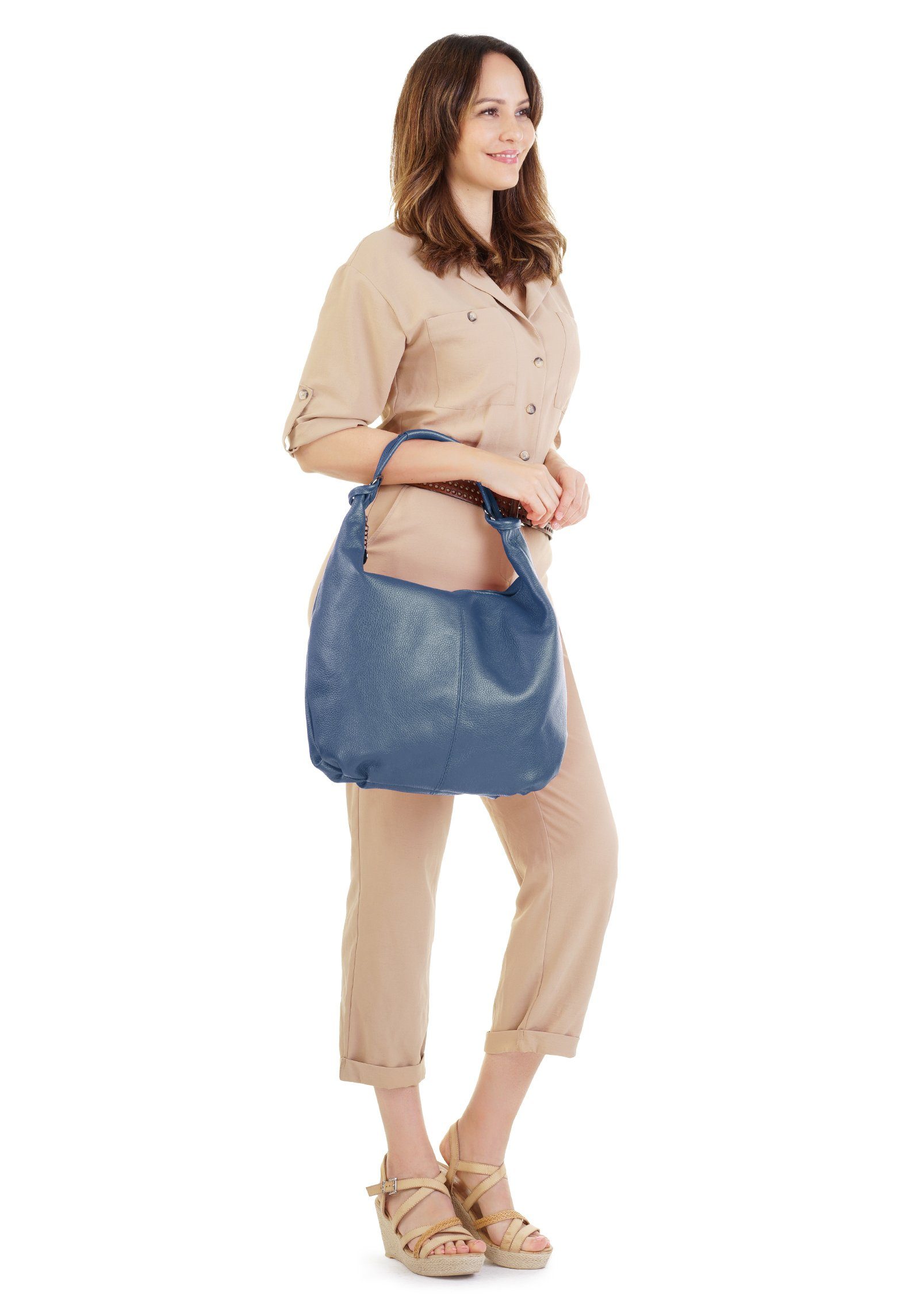Cluty Shopper echt leer, made in italy