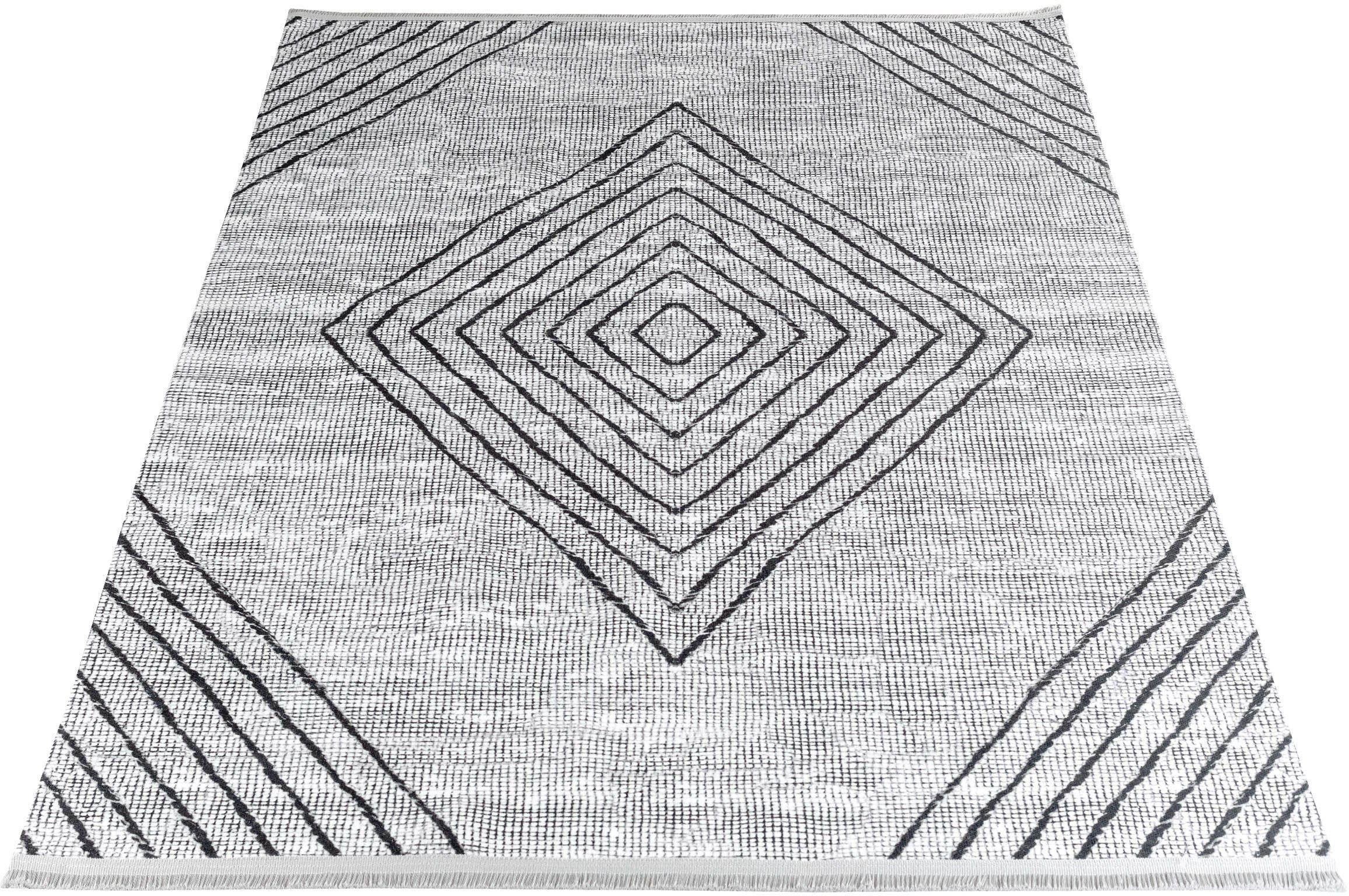 Sehrazat Vloerkleed EFE 1010 Woonkamer, platgeweven vloerkleed, Scandi stijl