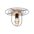 spot light plafondlamp chester modern design, van eikenhout en metaal, bijpassende lm e27 - exclusief, duurzaam, made in europe zwart