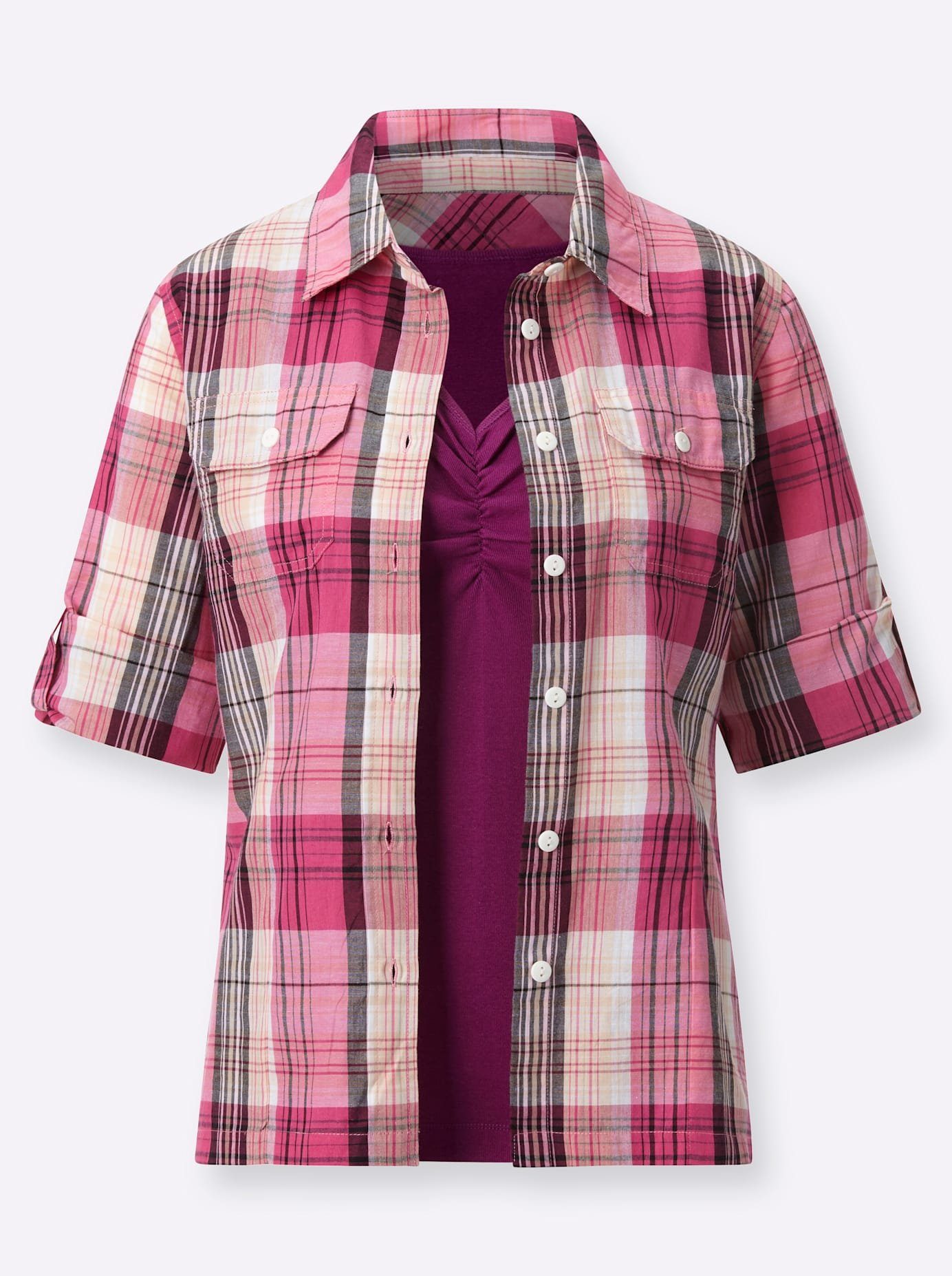 Casual Looks Geruite blouse