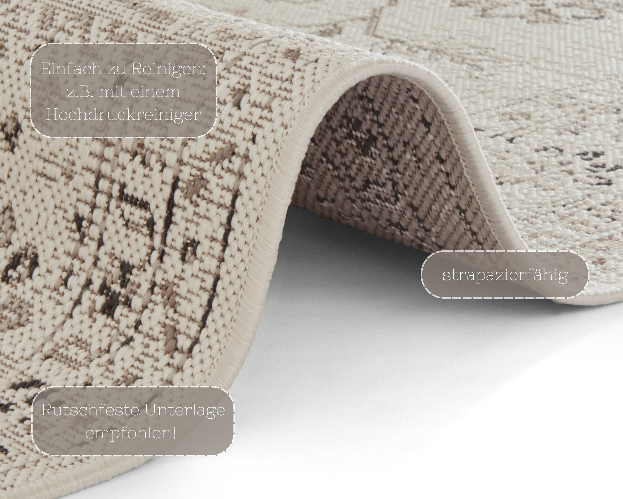 NORTHRUGS Vloerkleed Navarino In- & outdoor, vloerkleed, vintage, oriëntaals, balkon, woonkamer