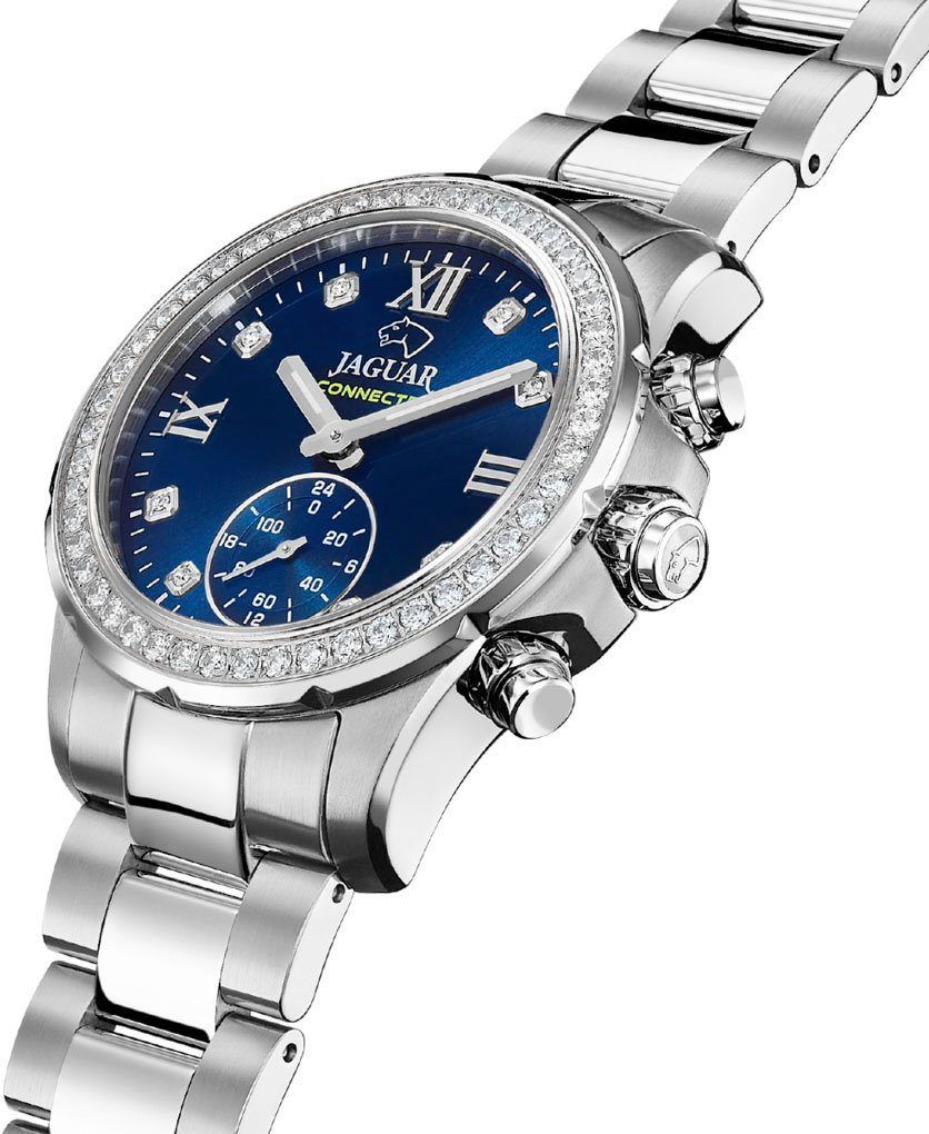 Jaguar Chronograaf Connected Polshorloge, dameshorloge, saffierglas, stopwatchfunctie, Swiss Made