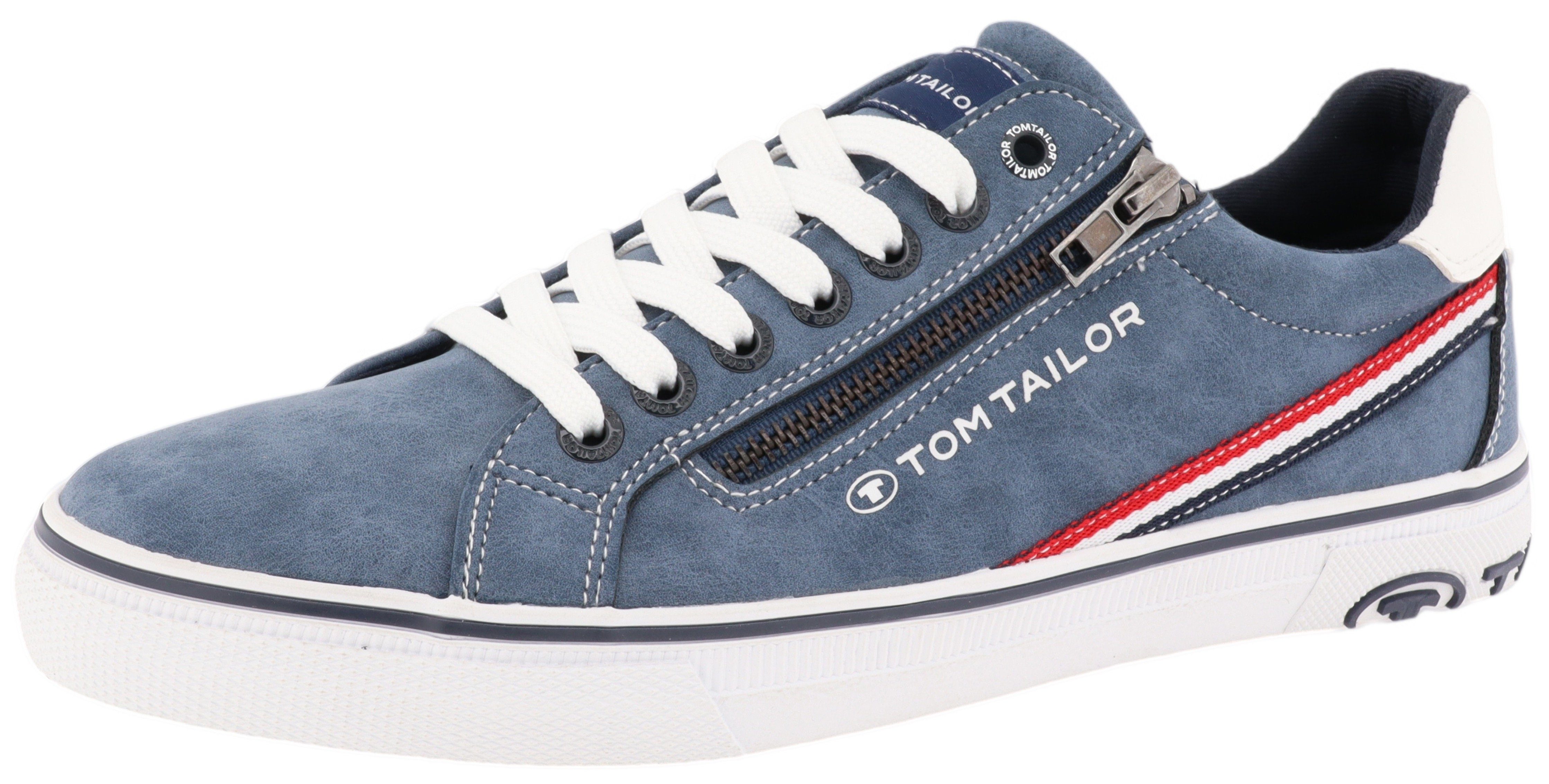 Tom Tailor Sneakers met contrastafwerking, vrijetijdsschoen, lage schoen, veterschoen