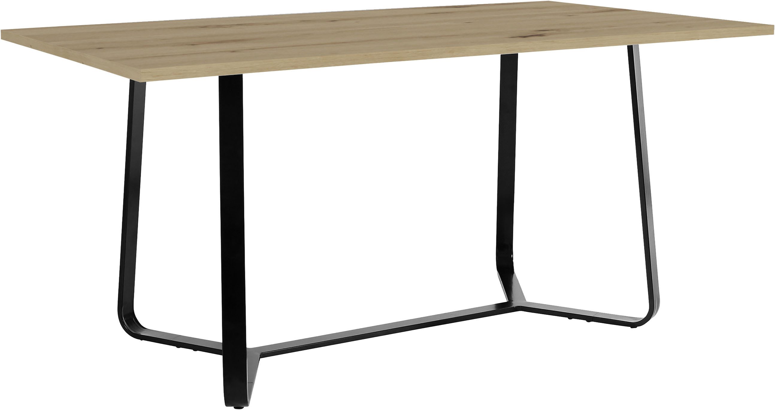byLIVING Eettafel Talea modern design, 140 cm en 160 cm, artisan eik, old style wood, beton (1 stuk)