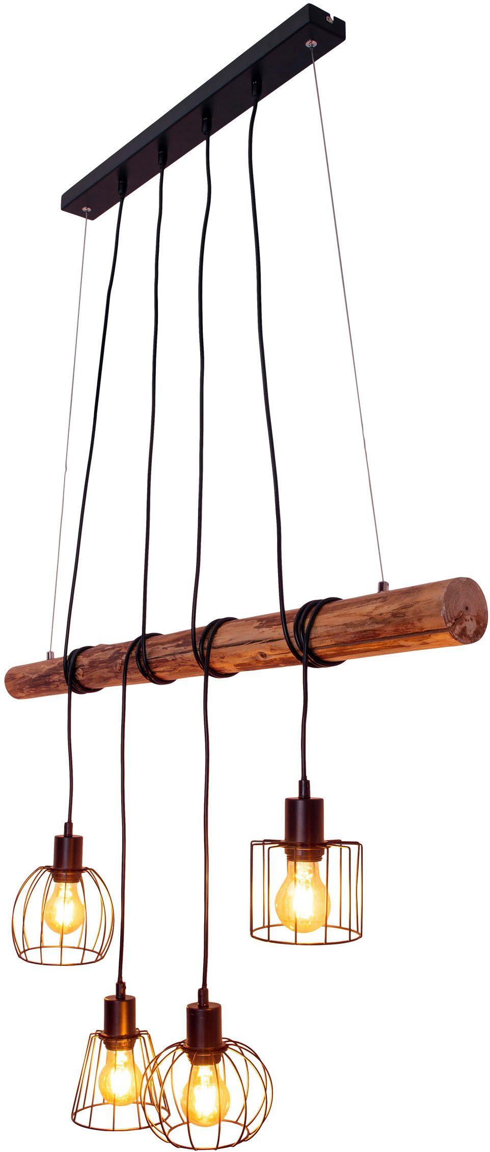 näve Hanglamp 4-delige hanglamp "WOODLAND" (1 stuk)