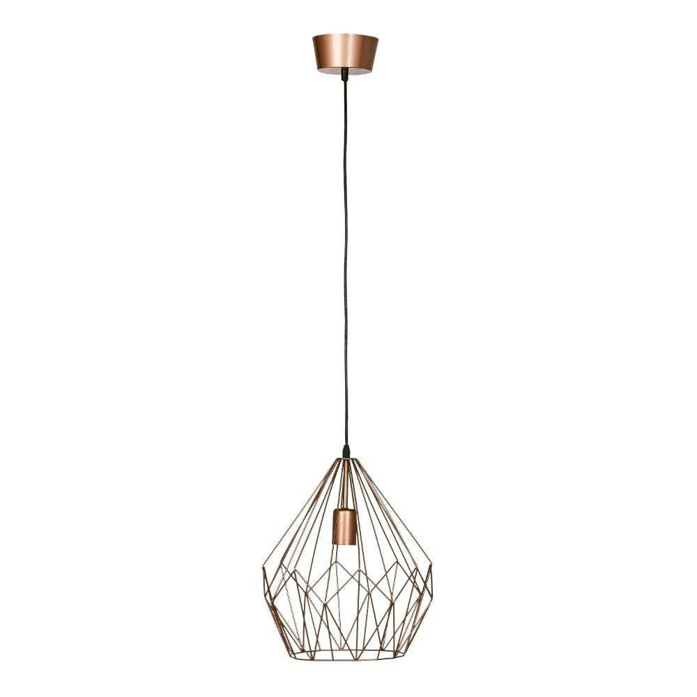 EGLO Hanglamp CARLTON hanglamp, koper, staal, excl. lichtbron, retro Vintage Hanglamp, 1 lamps, Draadgaas, Industrieel, 110x31cm