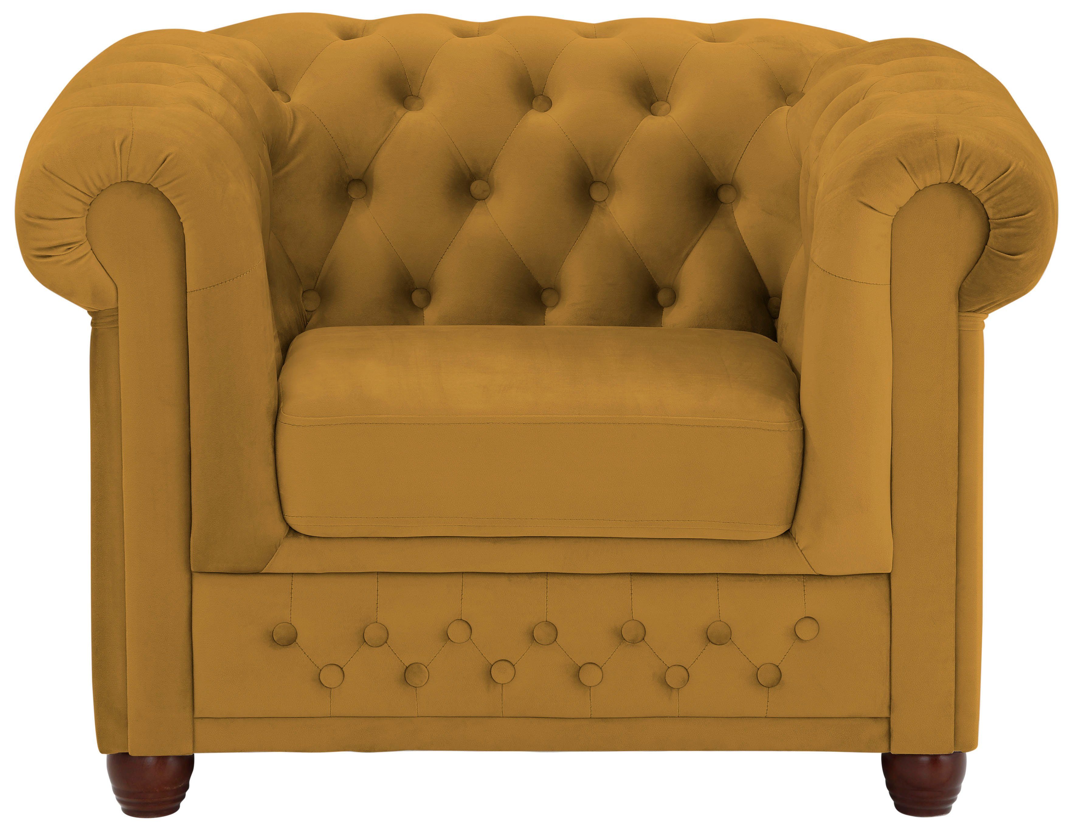 Home affaire Chesterfield-fauteuil New Castle fauteuil hoogwaardige capitonnage, bxdxh: 104x86x72 cm