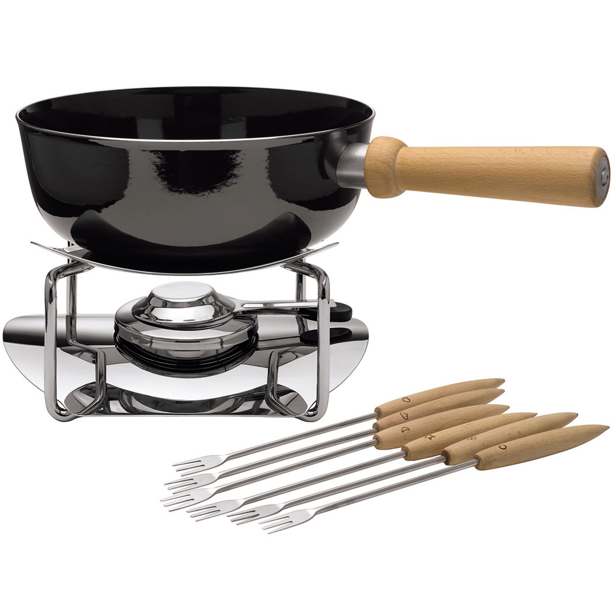 Silit Fonduepan Ø 23 cm, 2,7 l - praktisch fondue-set, ideaal voor kaas, bouillon of vet...