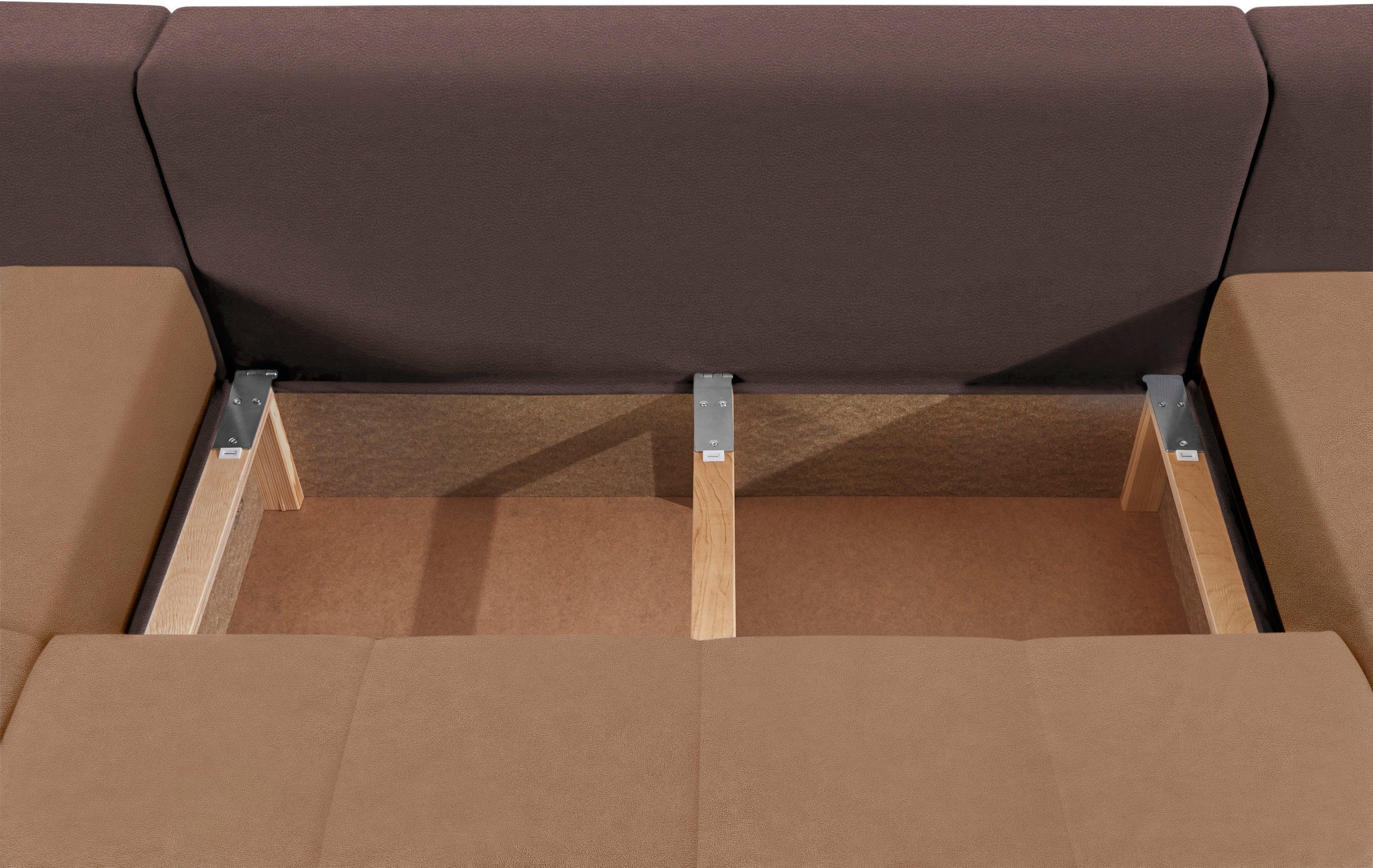 COLLECTION AB Zithoek XL-Josy U-vorm, breedte 313 cm, kunstleer-mix, microvezel
