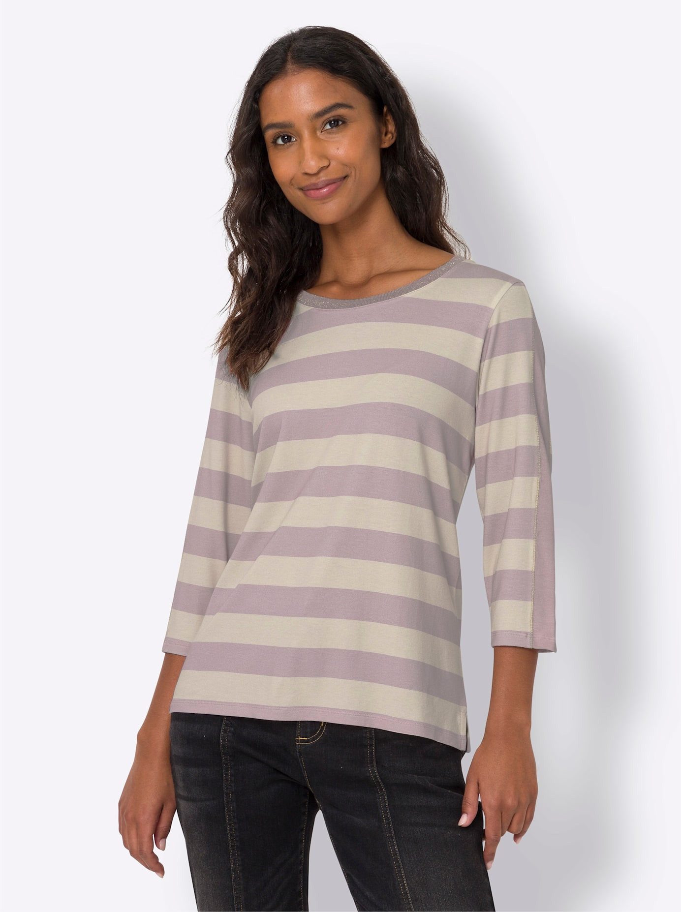 heine Shirt met 3 4 mouwen Gedessineerd shirt (1-delig)