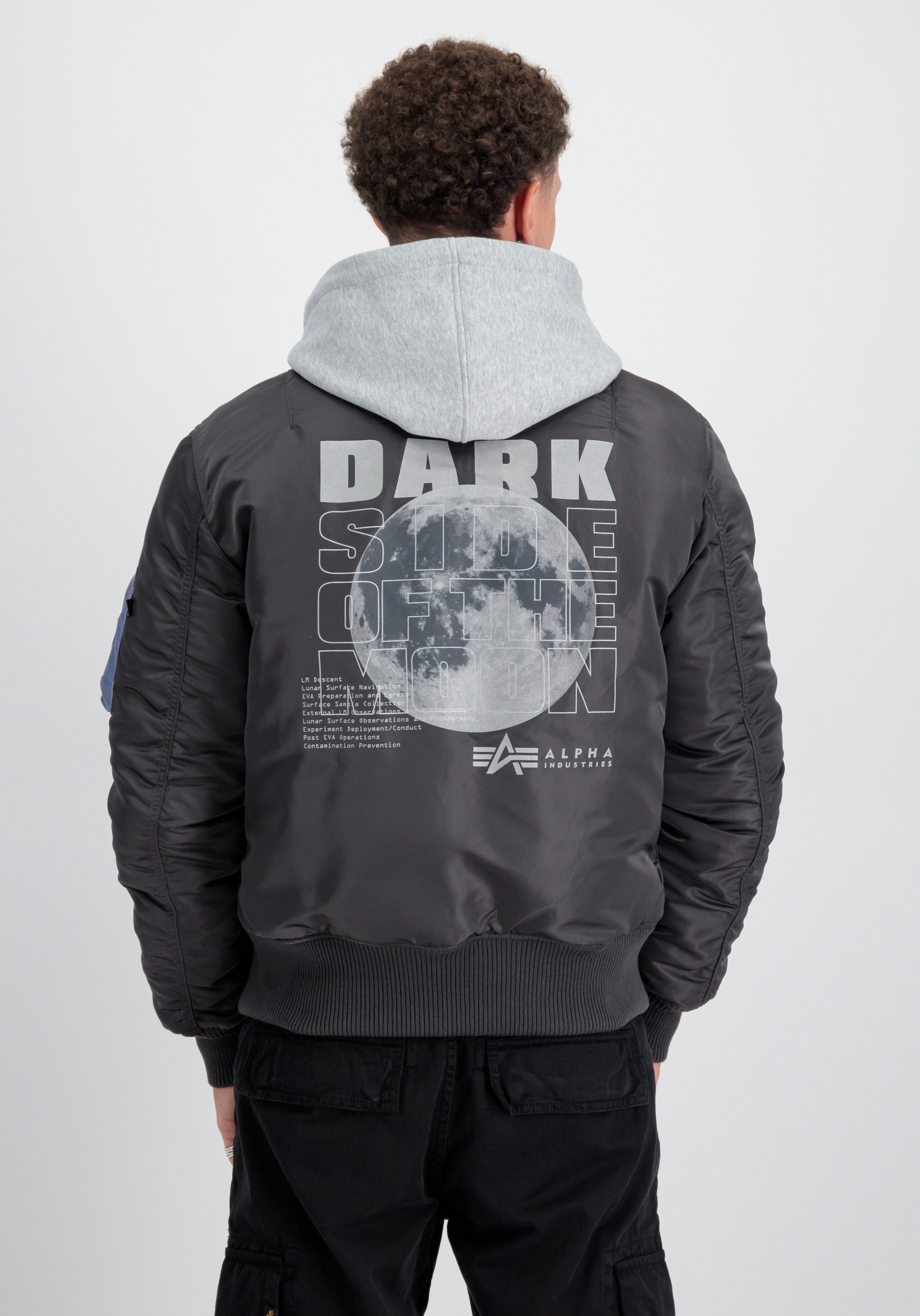 Alpha Industries Bomberjack Men Bomber Jackets MA-1 VF Hood Dark Side
