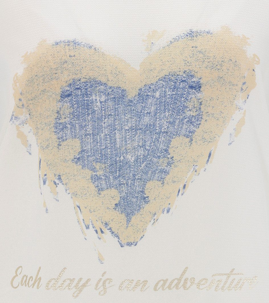 Aniston SELECTED Shirtblouse deels met glanzende, goudkleurige folieprint - nieuwe collectie