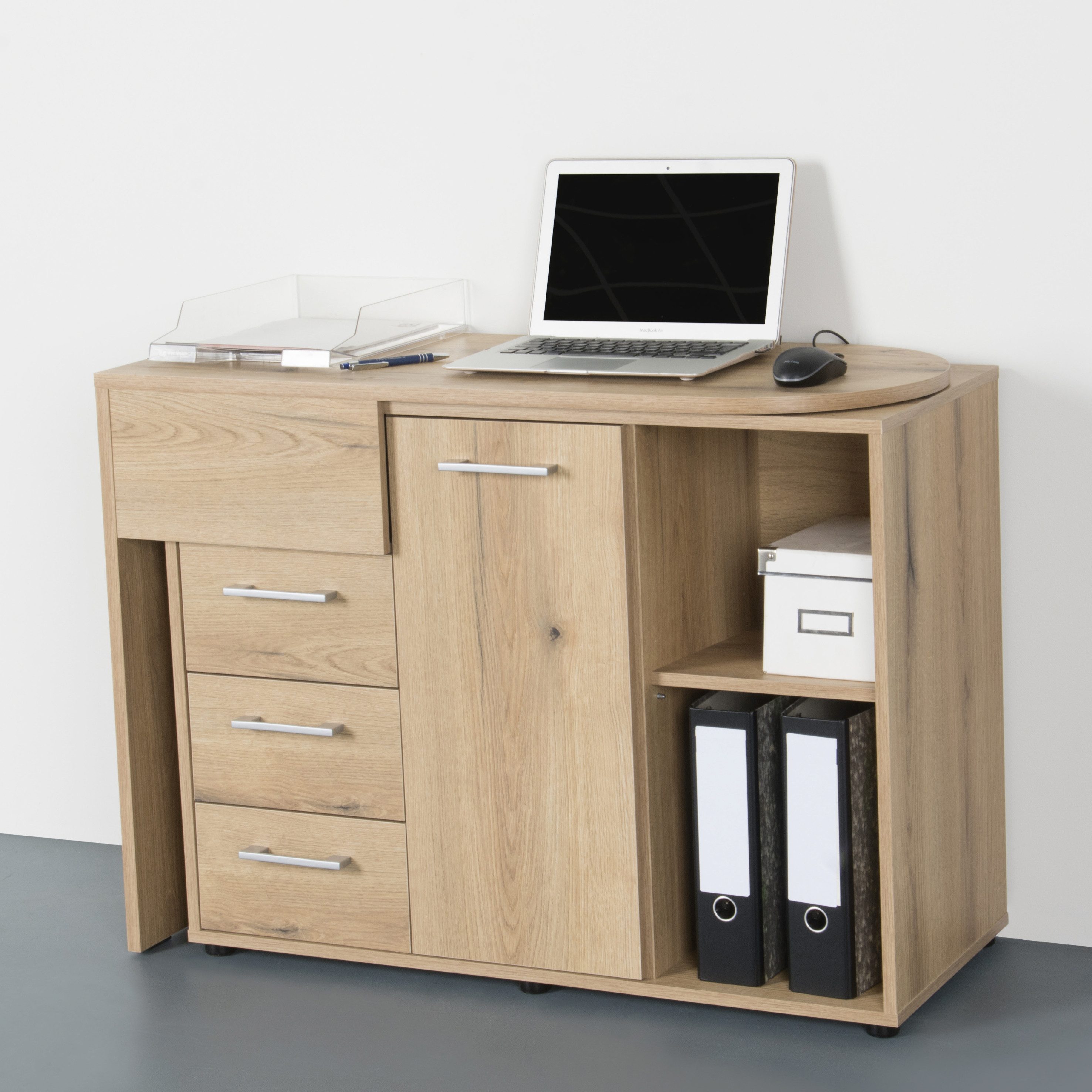 VOGL Möbelfabrik Bureau draaibaar tafelblad, ruimtebesparend, made in germany