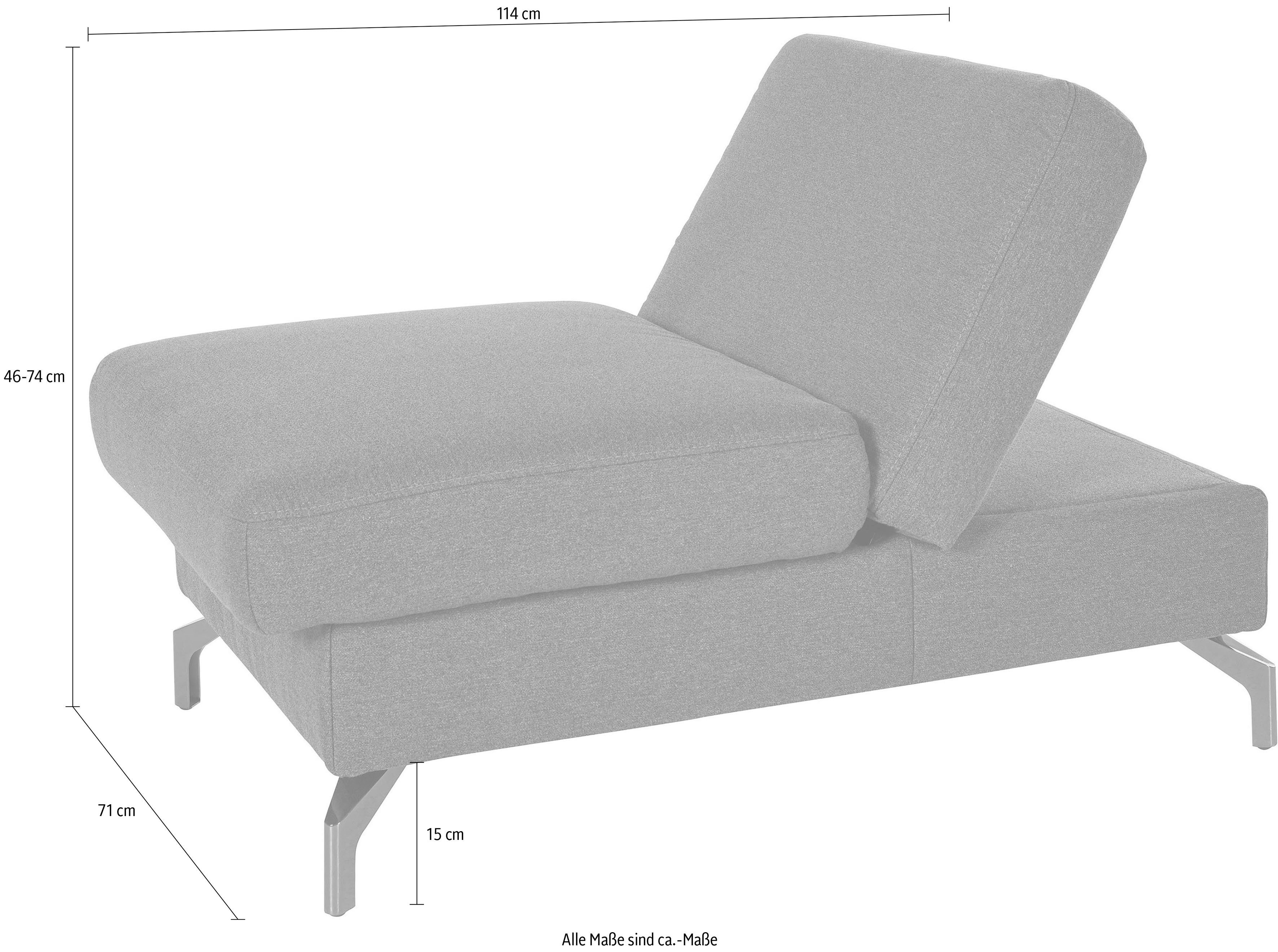 sit&more Hocker Percy Poothoogte 15 cm, met inklapfunctie, naar keuze in 2 pootkleuren
