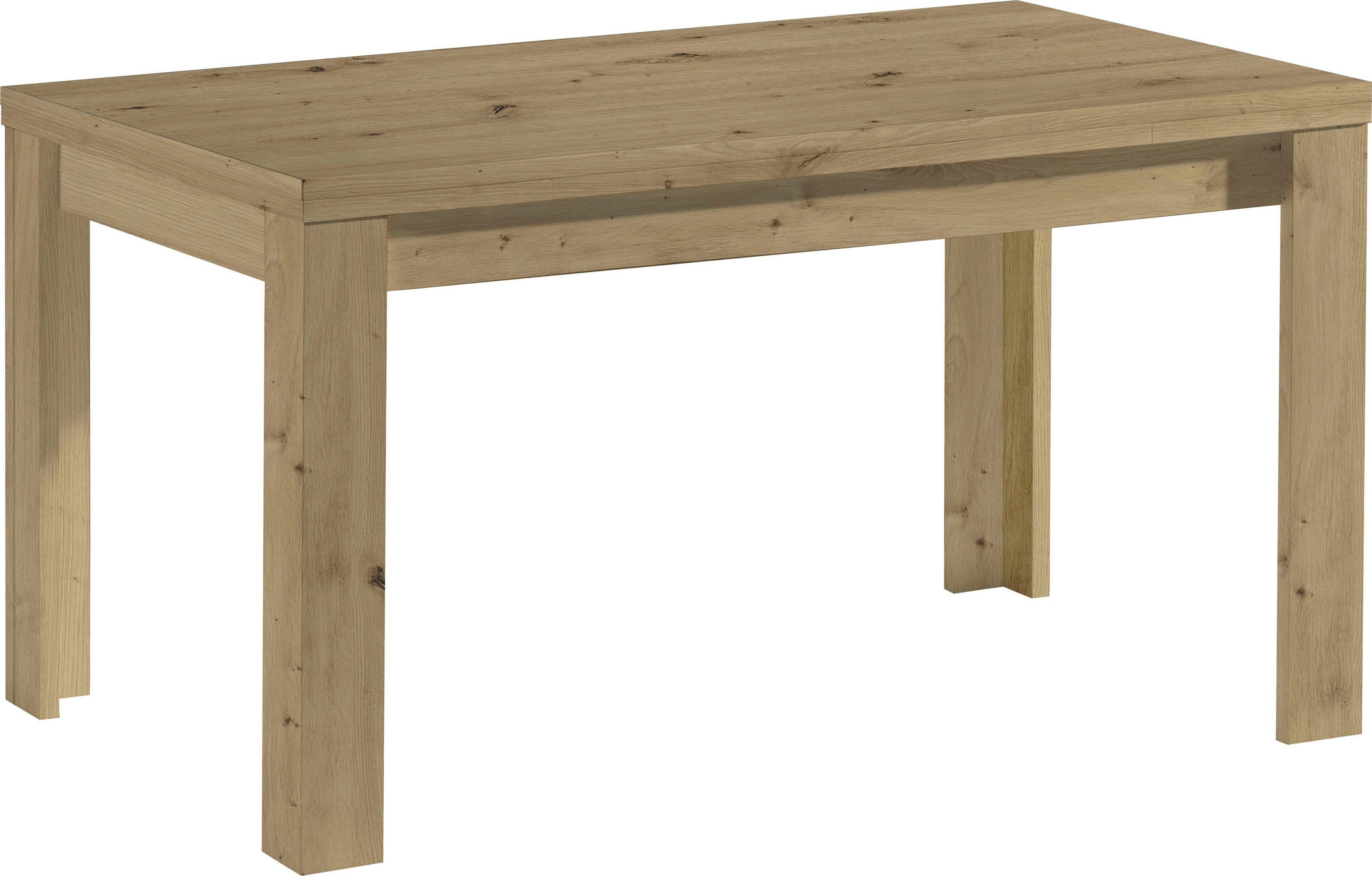 Mäusbacher Eettafel Monti BESTSELLER!, tafel, keukentafel, uittrekbare tafel uit te trekken tot 136 cm eettafels maat 110 cm x 78 cm x 60 cm beige