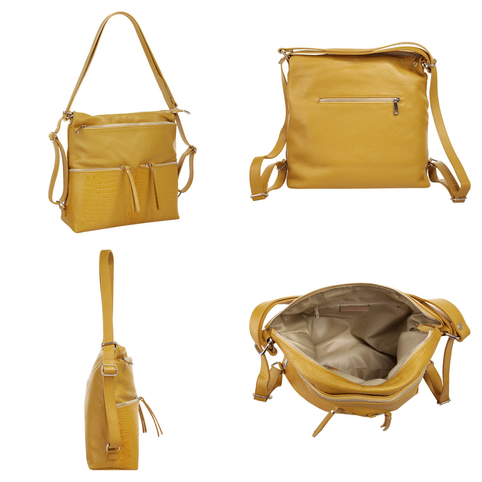 Samantha Look Schoudertas echt leer, made in italy