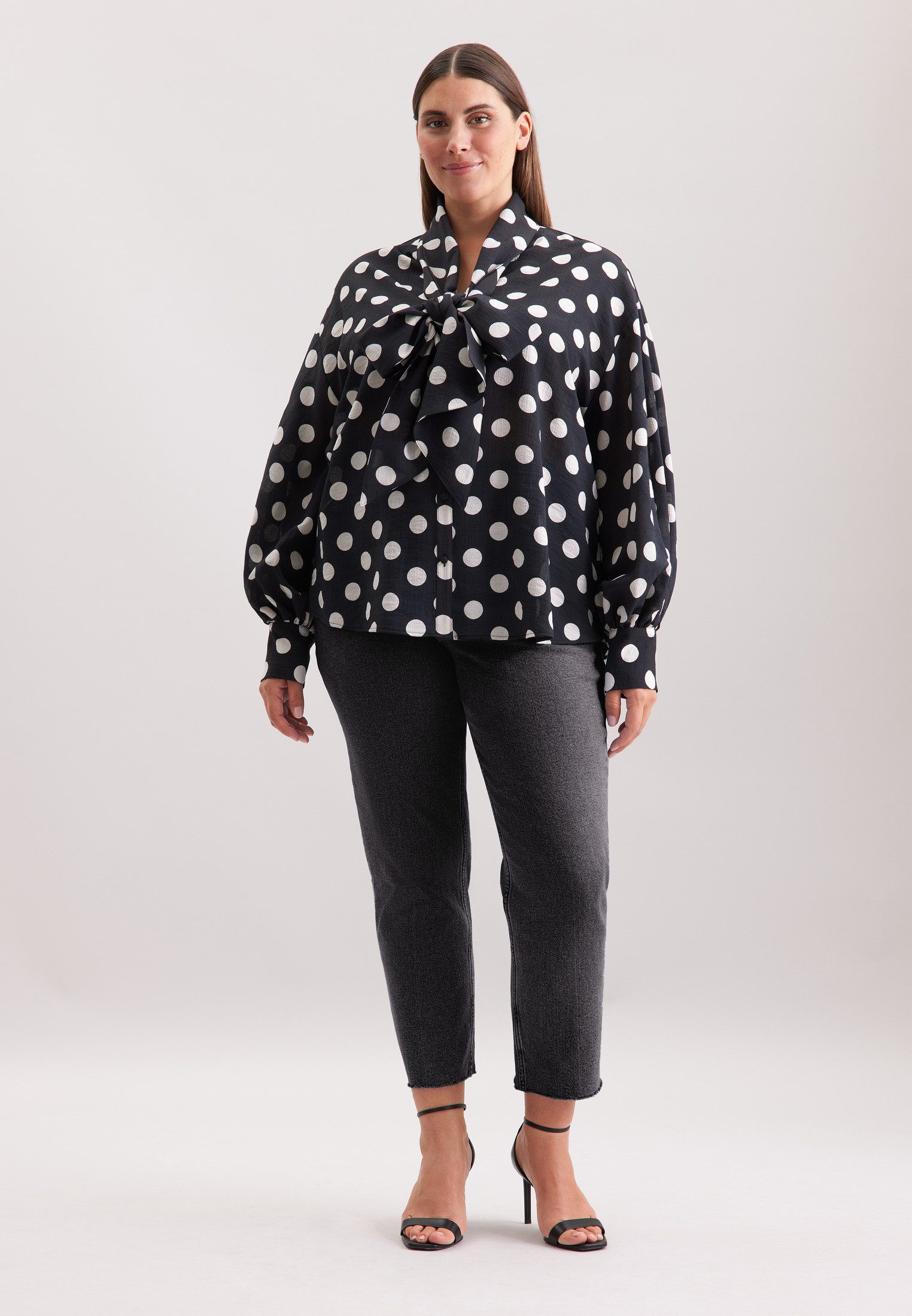 seidensticker Blouse met ruches Zwarte roos