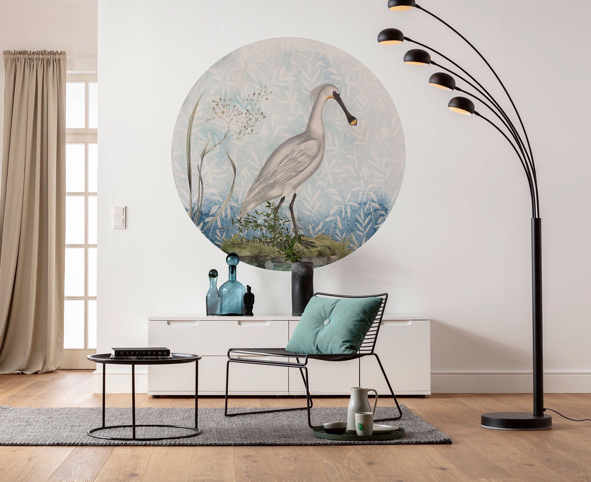 Komar Fotobehang Zelfklevend vlies - Spoonbill - Afmeting 125 x 125 cm (1 stuk)