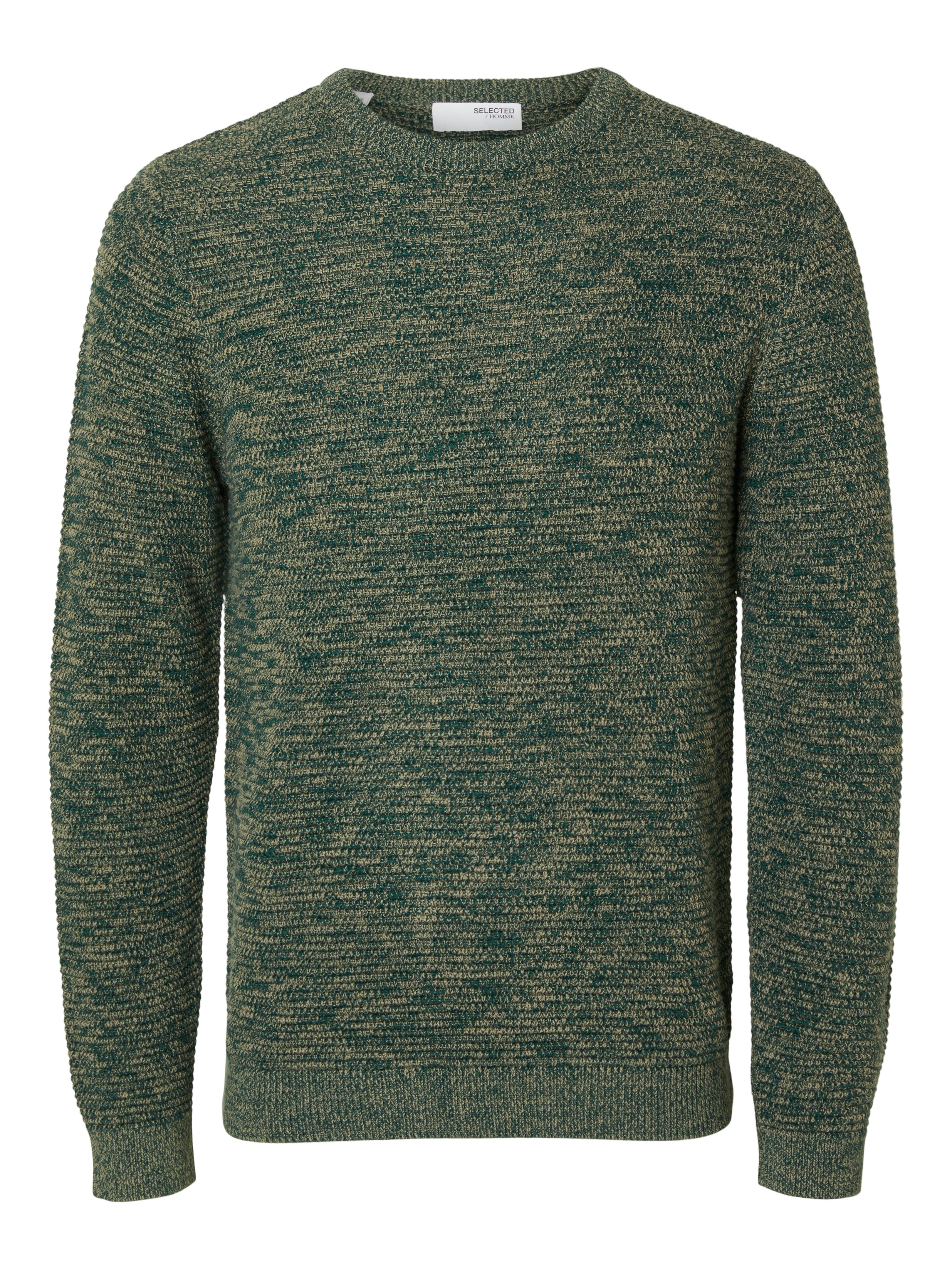 SELECTED HOMME Trui met ronde hals SLHVINCE LS KNIT BUBBLE CREW NECK NOOS